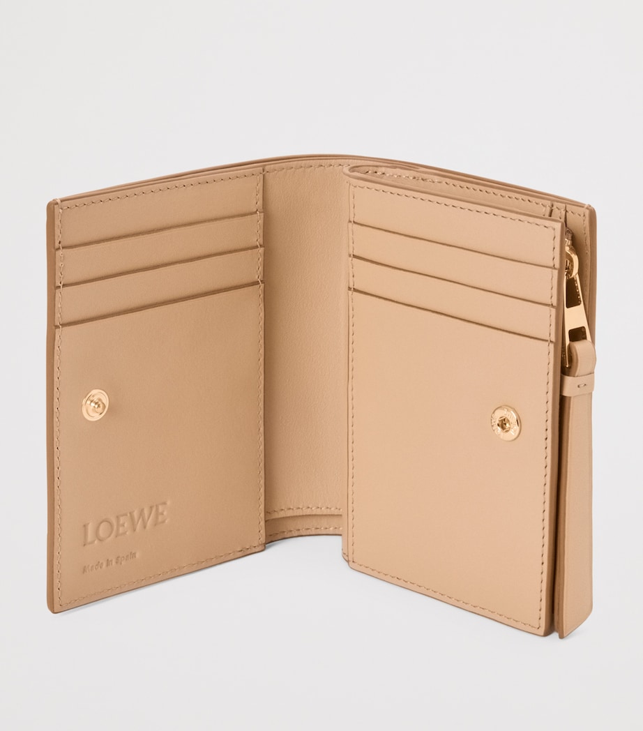 Leather Puzzle Compact Wallet GHOST SILKY BEIGE Image 3