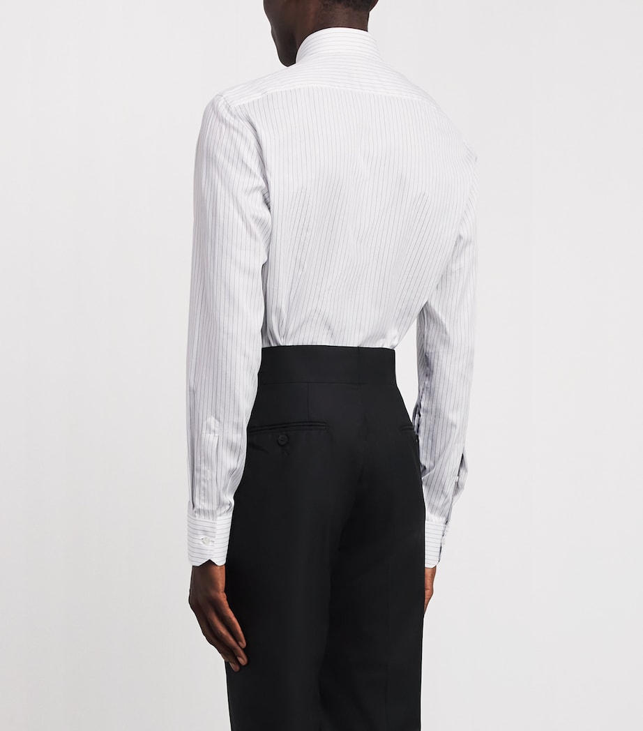 Isaia Mens Cotton-Silk Stripe Shirt Image 5