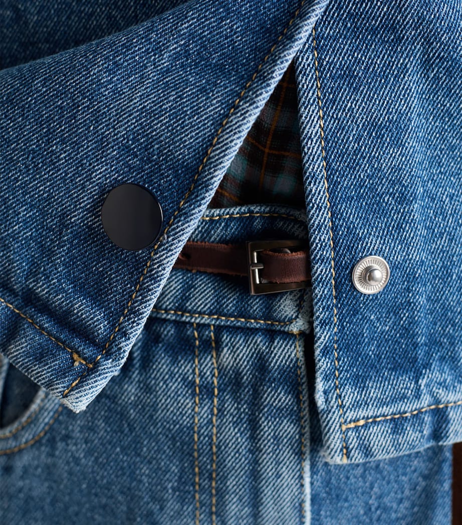 Denim Cropped Shirt F0V3N Image 4