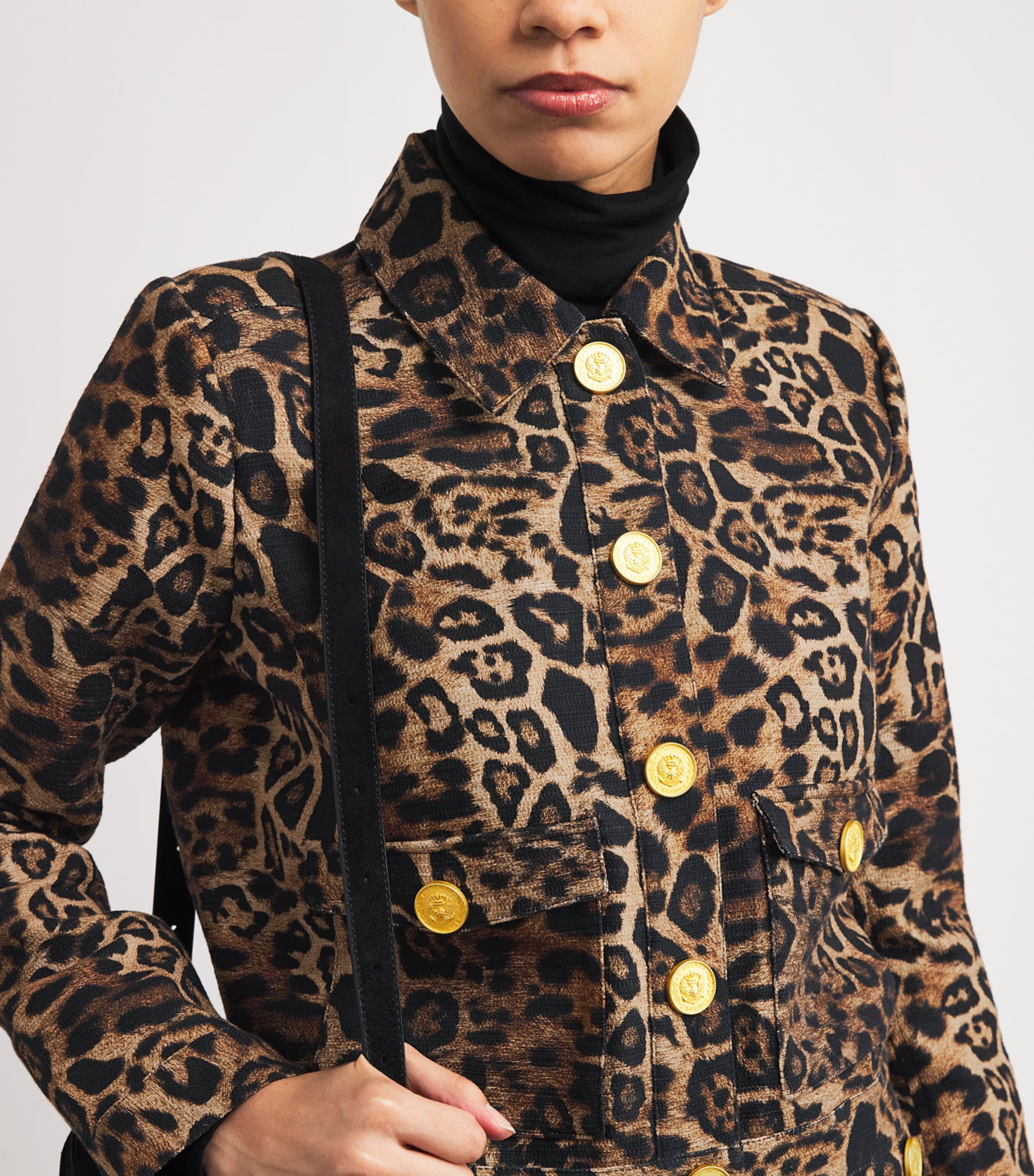 Cotton Leopard Nyx Jacket BROWN MLTI PATCH LEO Image 6