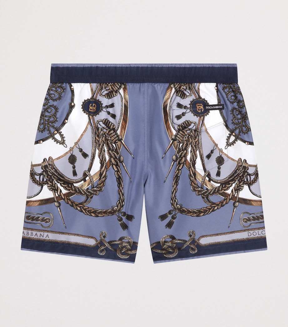 Dolce&Gabbana Kids Printed Swim Shorts (8-12+ Years) Corde/nappe F. Image 2