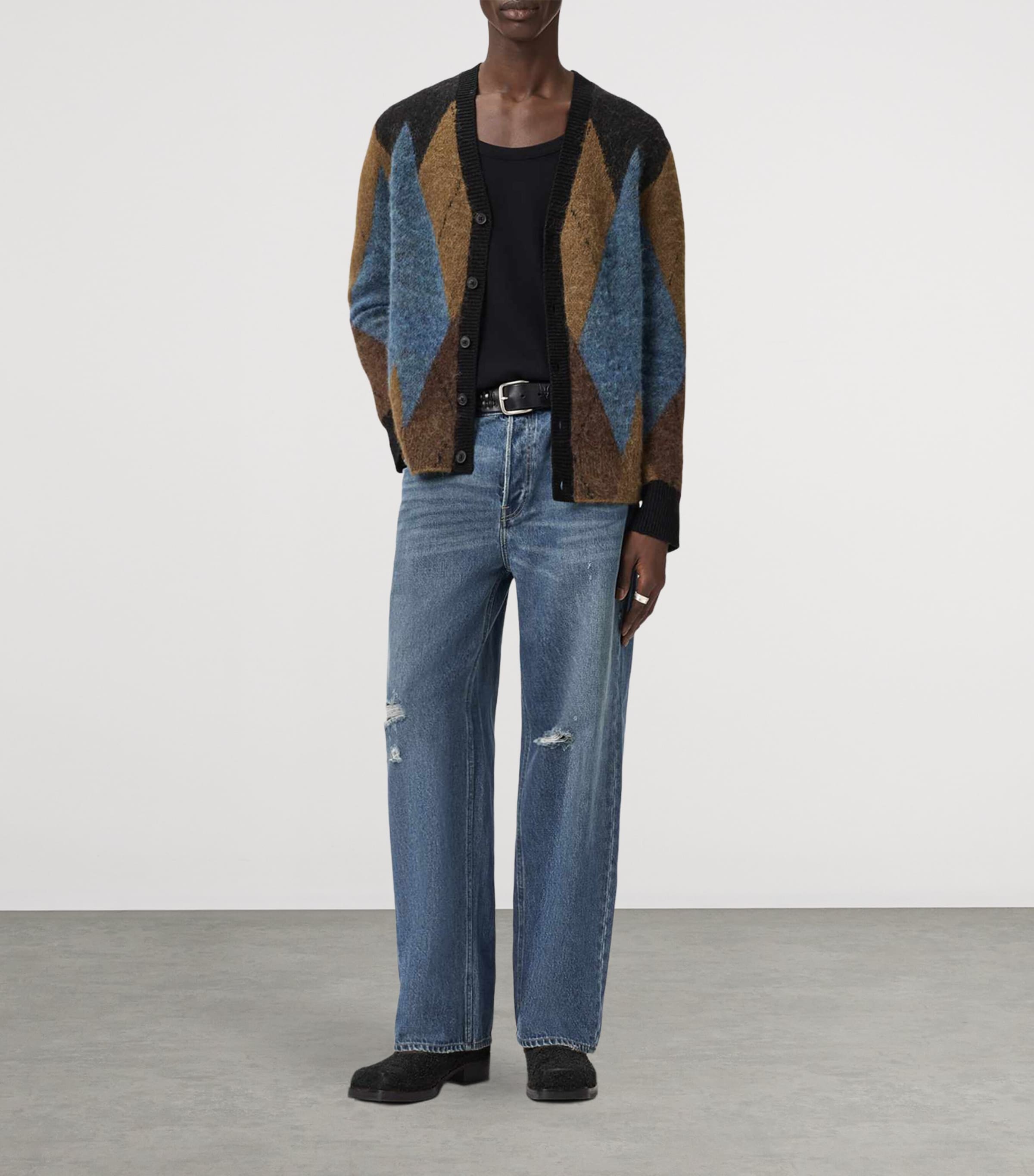 Jacquard Bernie Cardigan CIDER BROWN Image 2