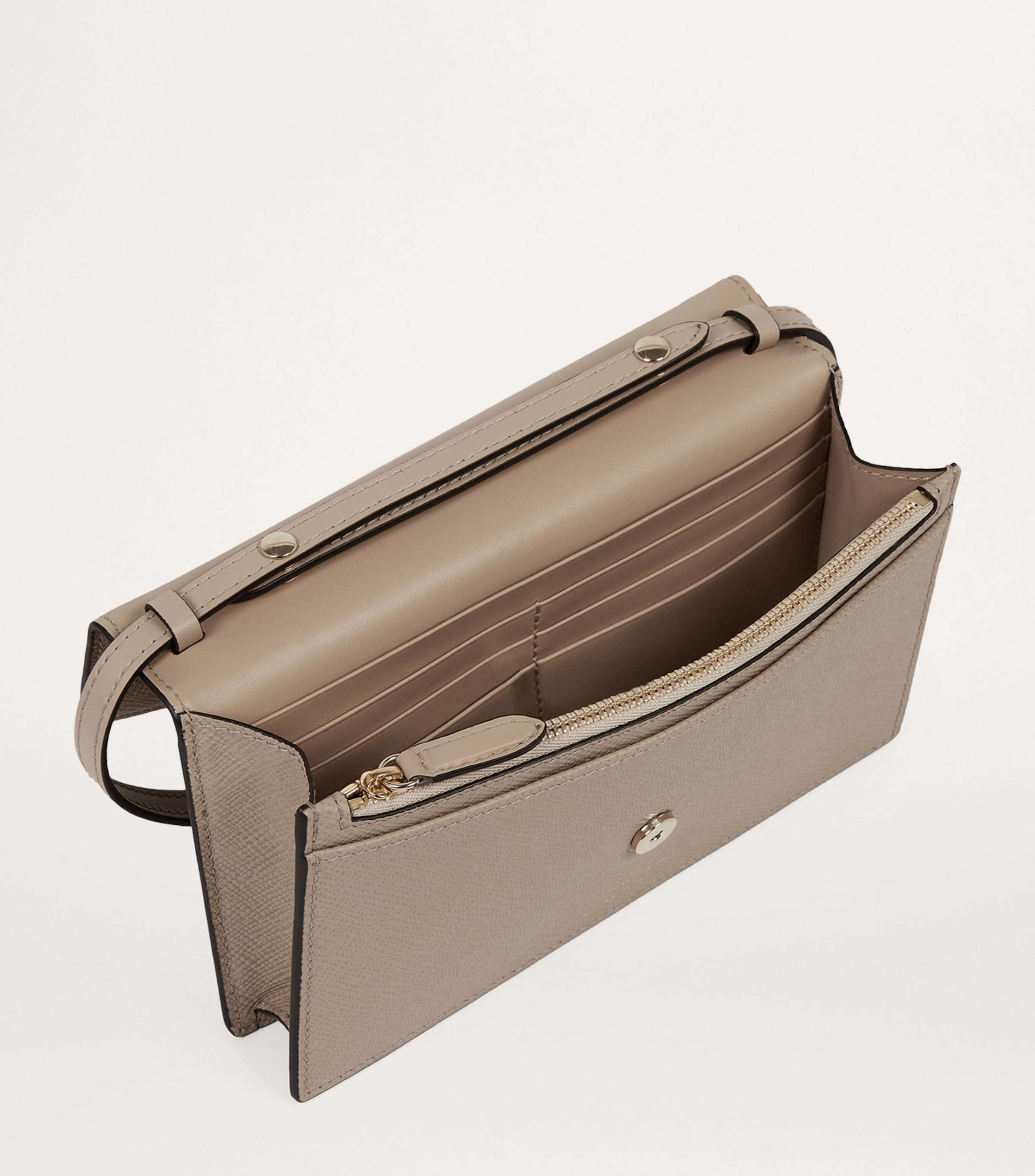 Panama Leather Envelope Cross-Body Bag SANDSTONE Image 3