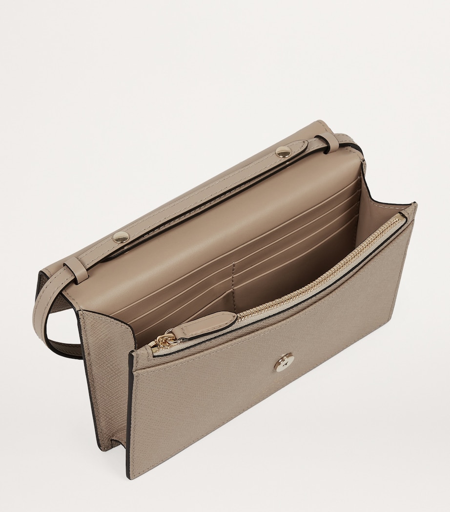 Panama Leather Envelope Cross-Body Bag SANDSTONE Image 3