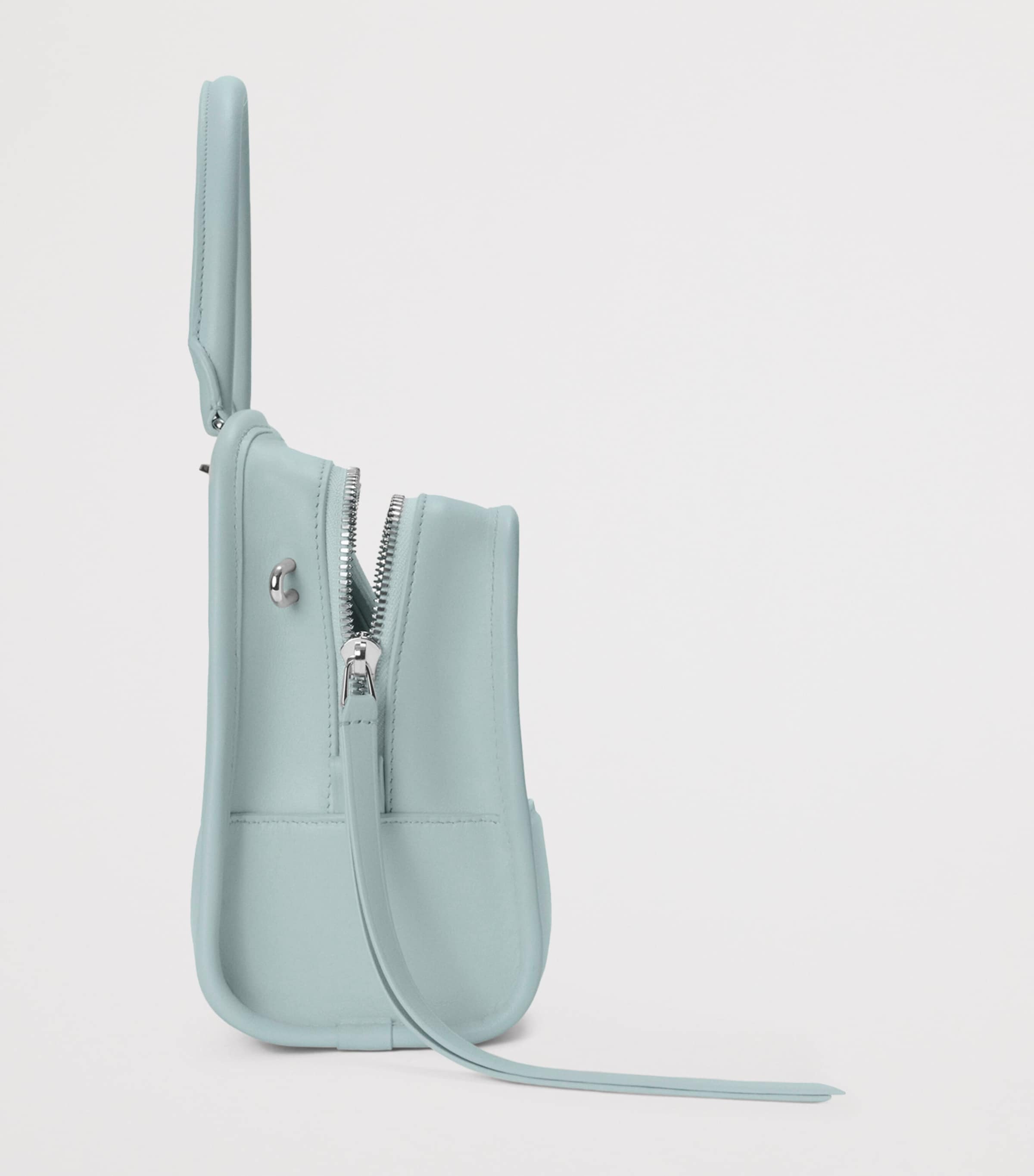 LOEWE Small Leather Amazona 180 Top-Handle Bag Mineral Mist Image 5