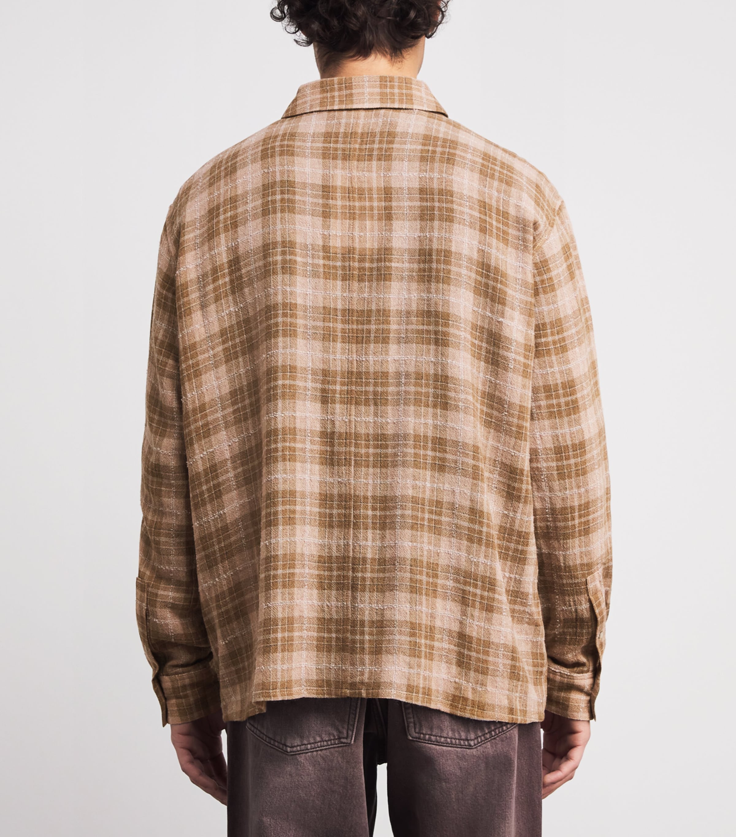 Won Hundred Mens Zip-Up Zayne Shirt Ginger Snap Comb. Image 4