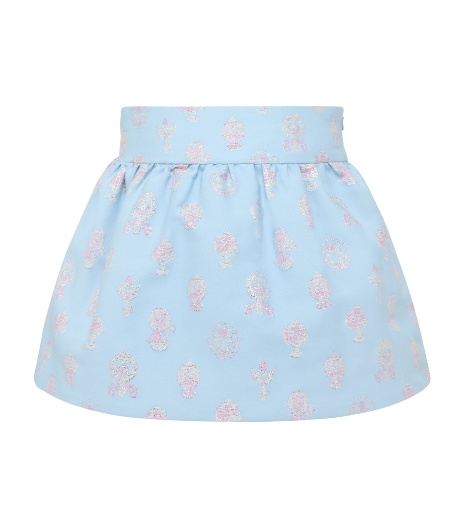 Jacquard Adèle Skirt BLUE CRESTS Image 1