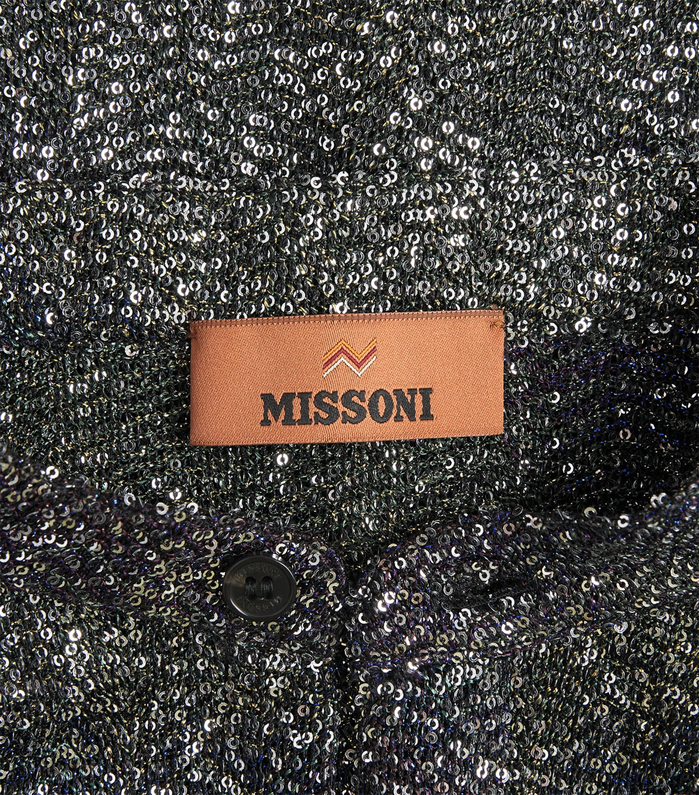 Missoni Womens Sequin Chevron Shirt Bn,bl,yl Image 6