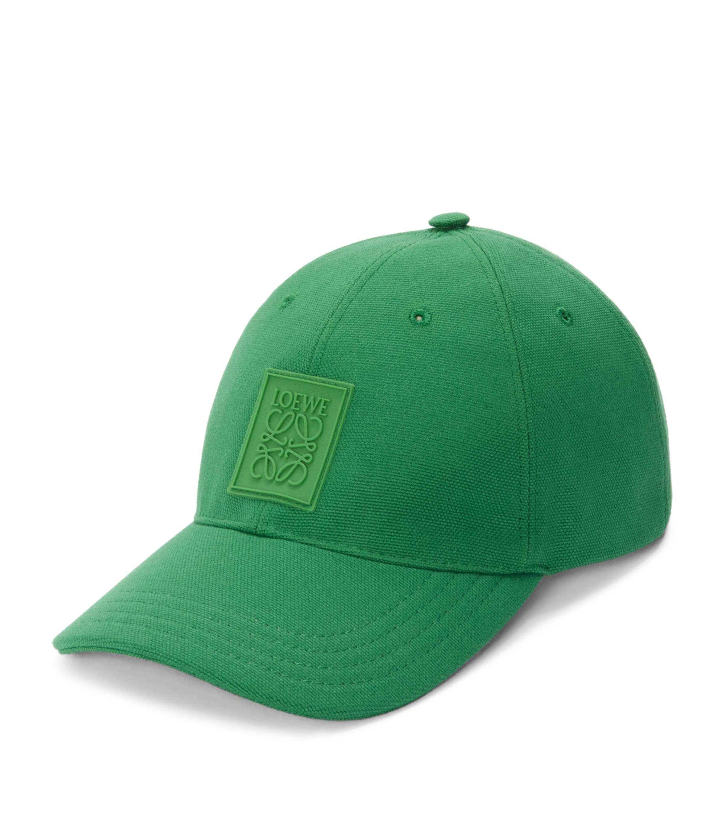 LOEWE Green Cotton Logo-Patch Baseball Cap | Harrods US