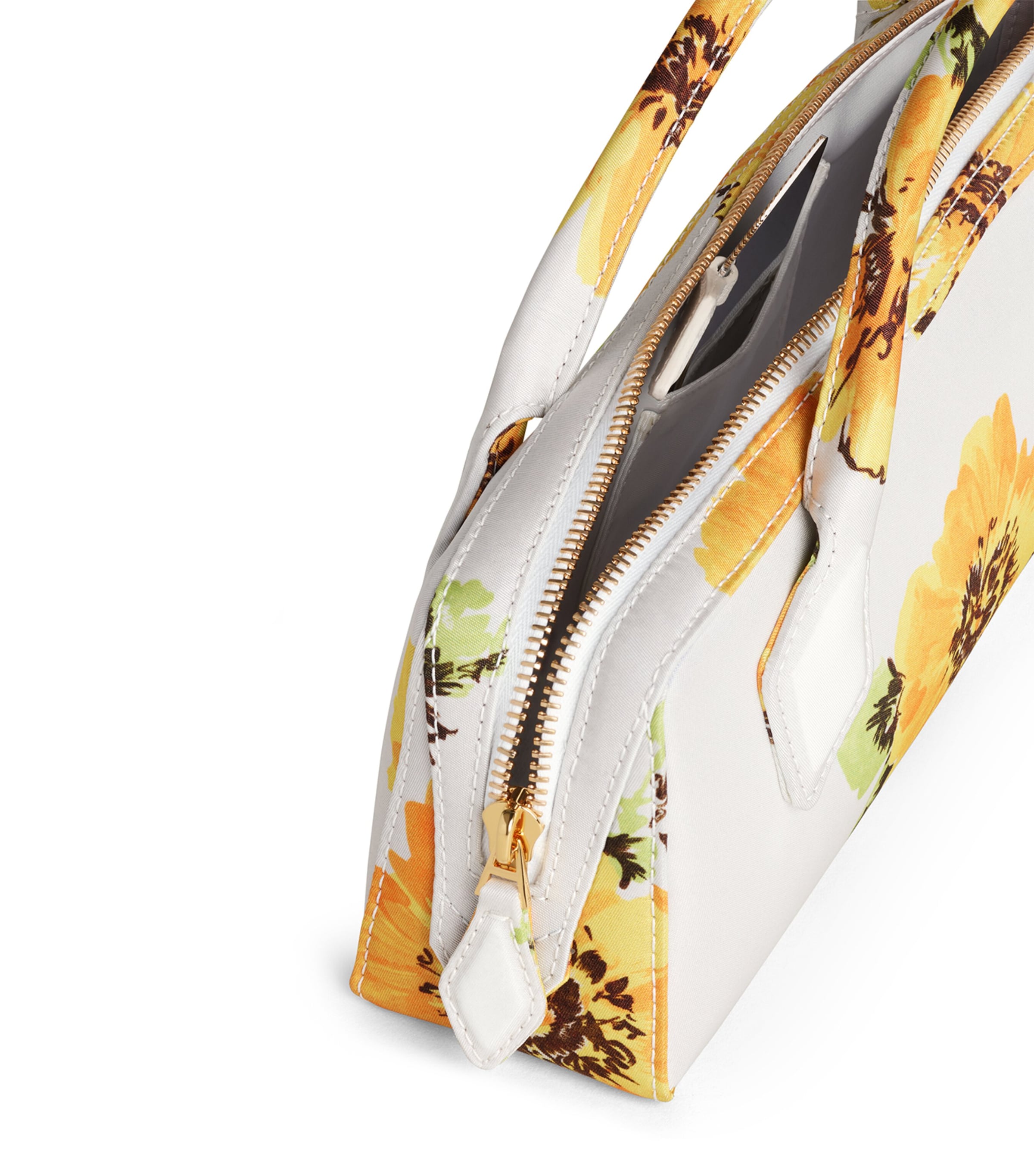 Alaïa Floral Le Teckel Top-Handle Bag White/yellow Image 3