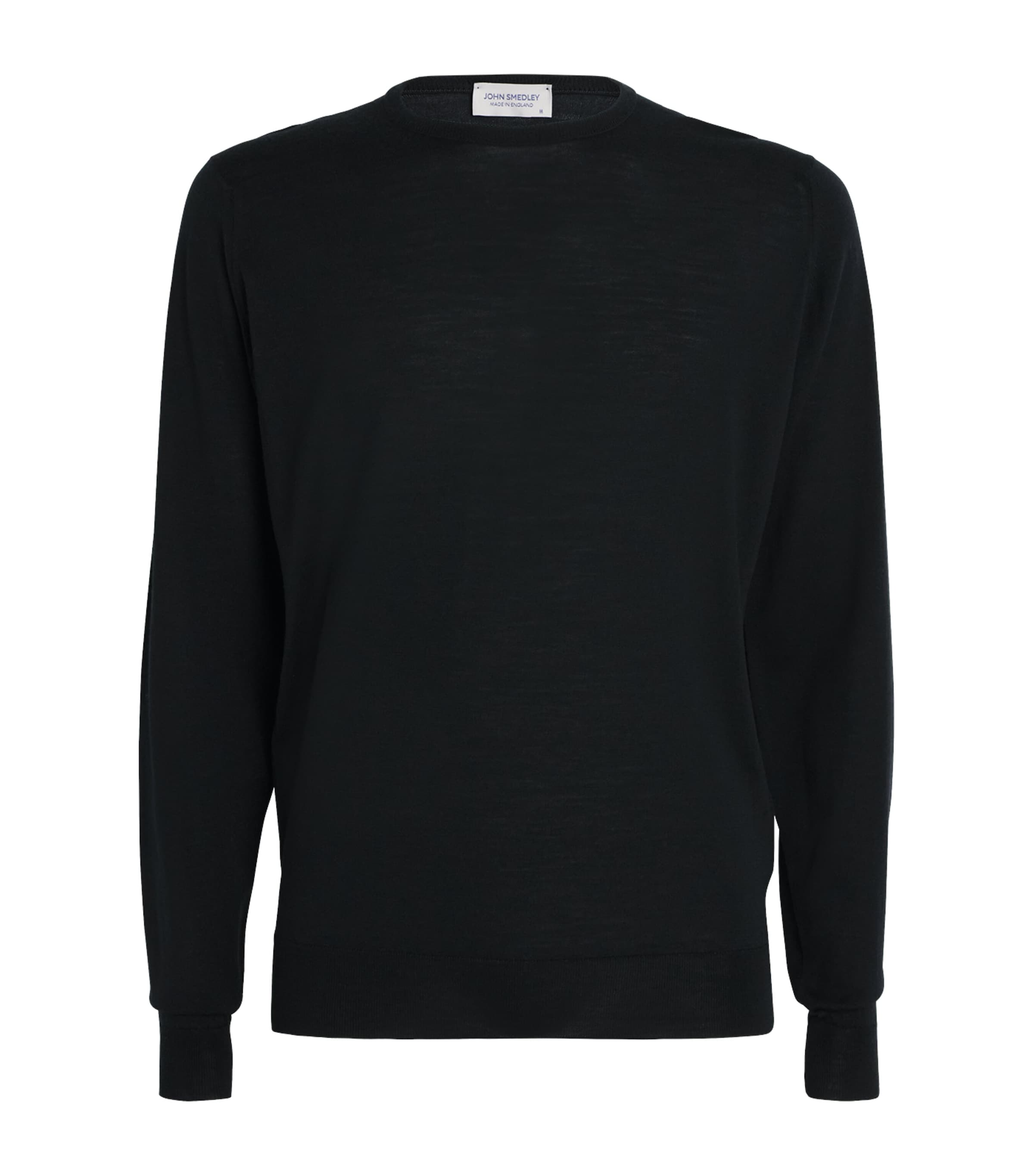 John Smedley Black Extra Fine Merino Wool Sweater | Harrods US