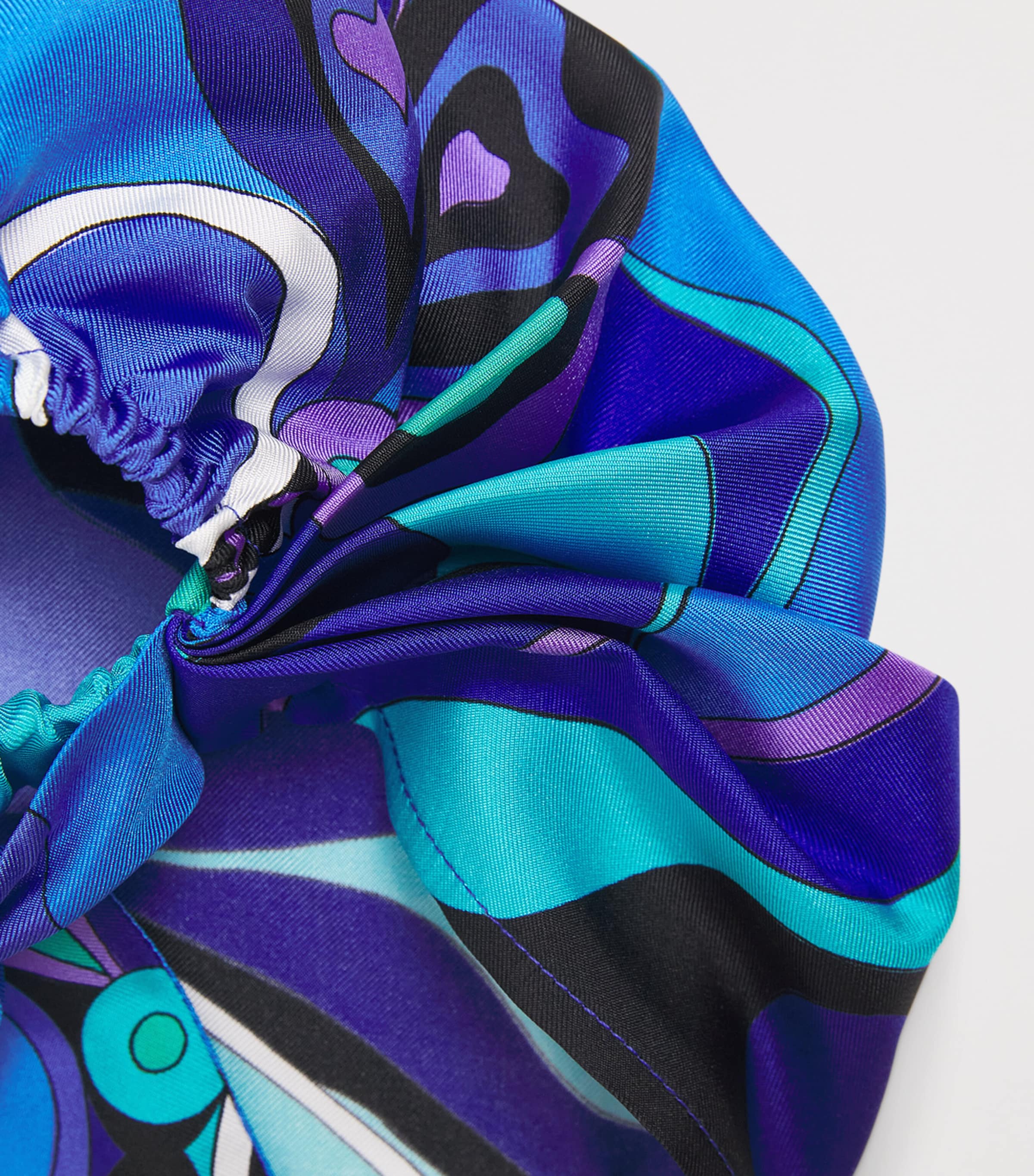 PUCCI Silk Orchidee Bandana Turquoise Image 5