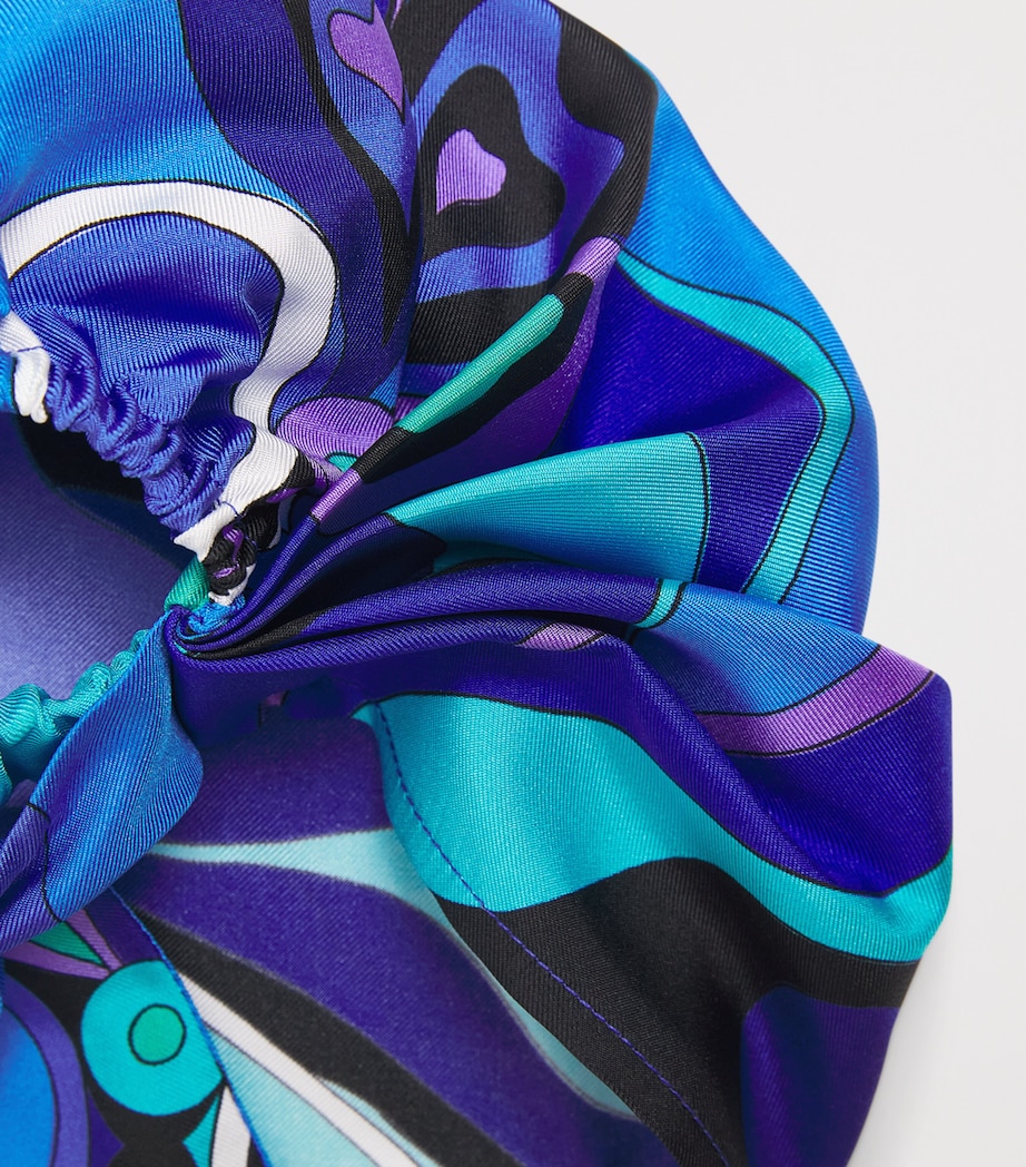PUCCI Silk Orchidee Bandana Turquoise Image 5