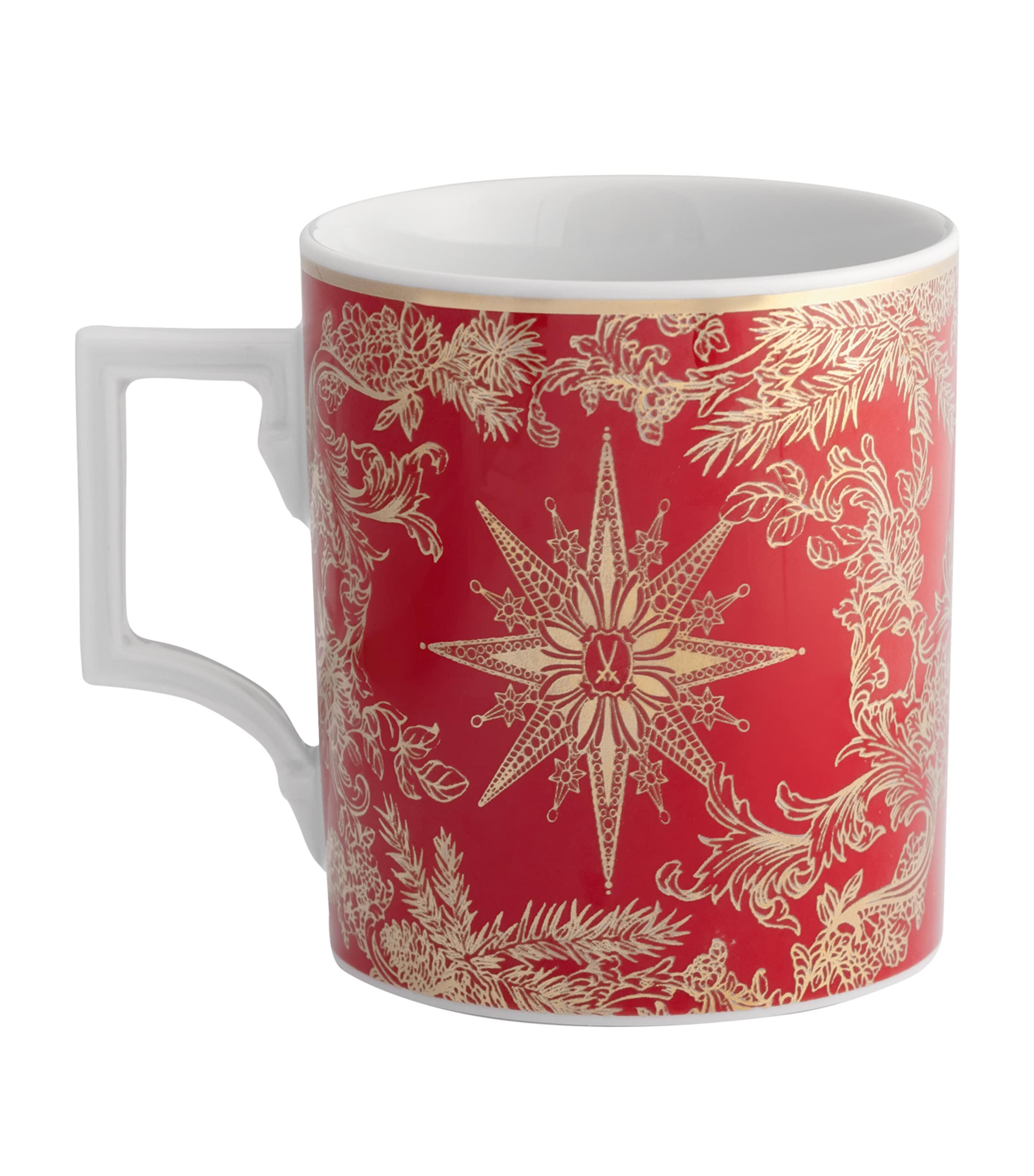 Meissen Porcelain Christmas Star Mug Gold Image 2