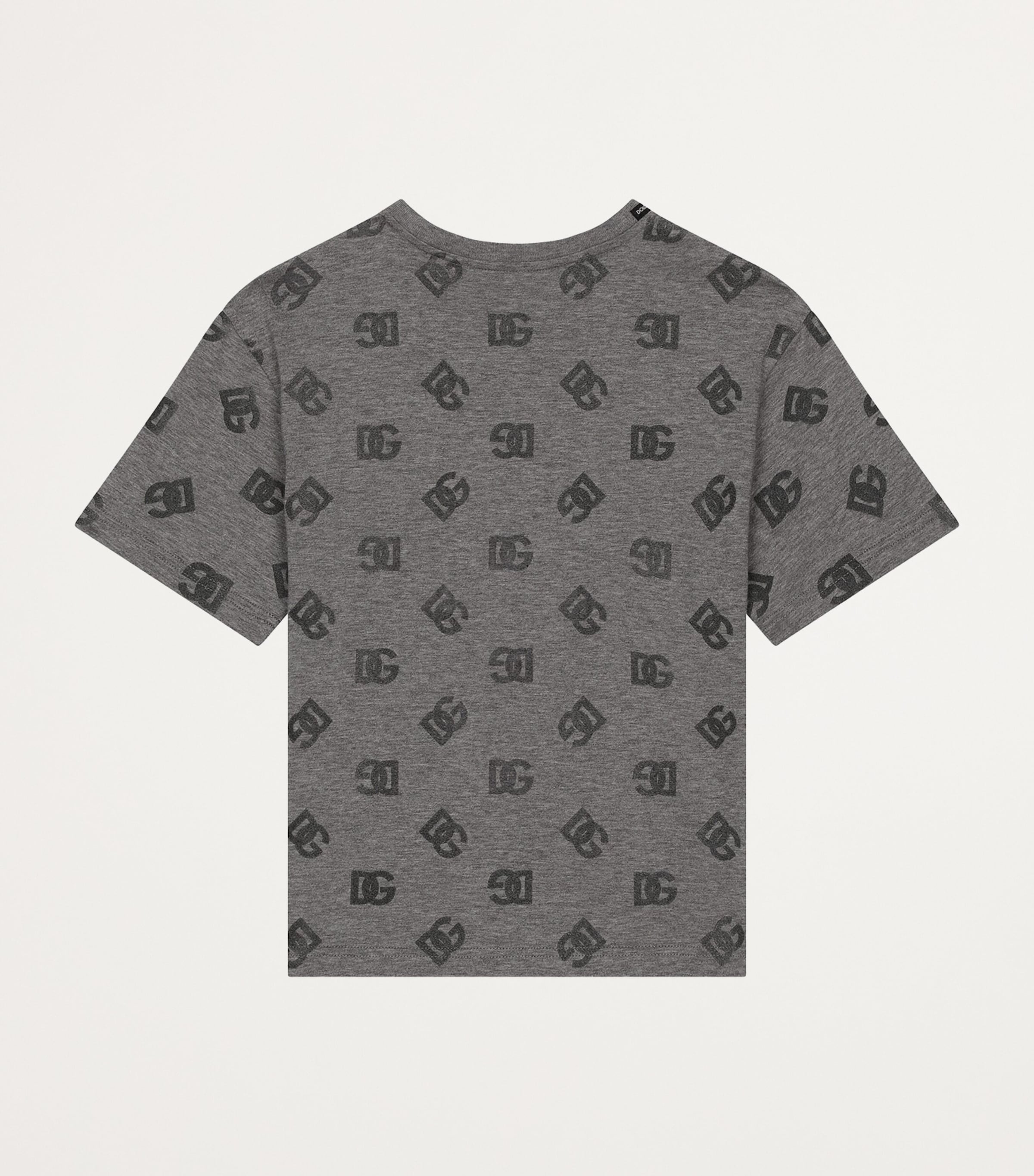 Cotton Logo Print T-Shirt (8-12+ Years) S8291-MELANGE GREY Image 2