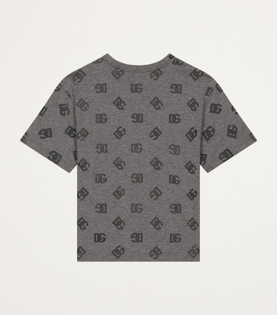 Cotton Logo Print T-Shirt (8-12+ Years) S8291-MELANGE GREY Image 2