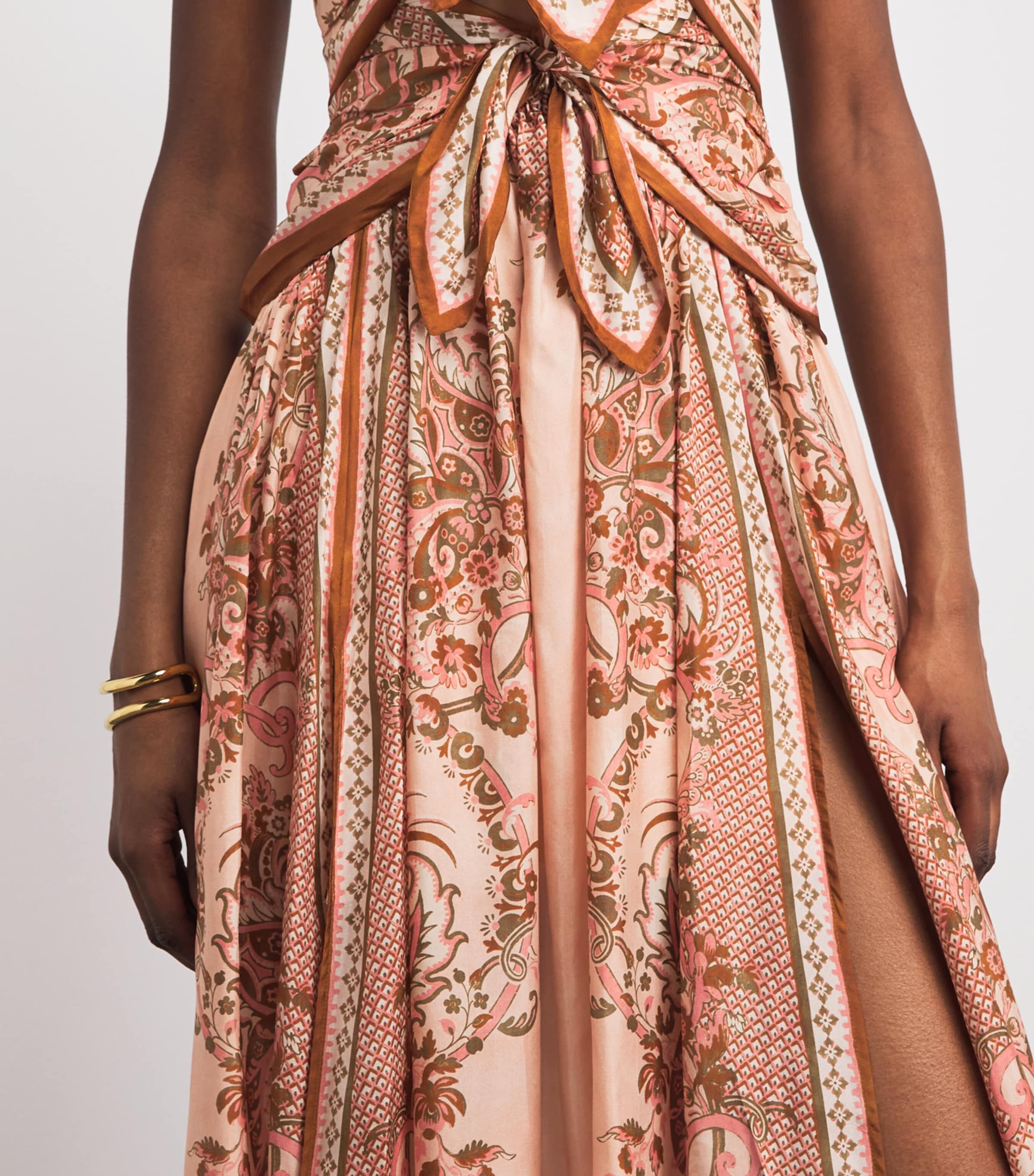 Zimmermann Womens Silk Paisley Aster Midi Dress Ppsfl Pink Psly Flrl Image 3
