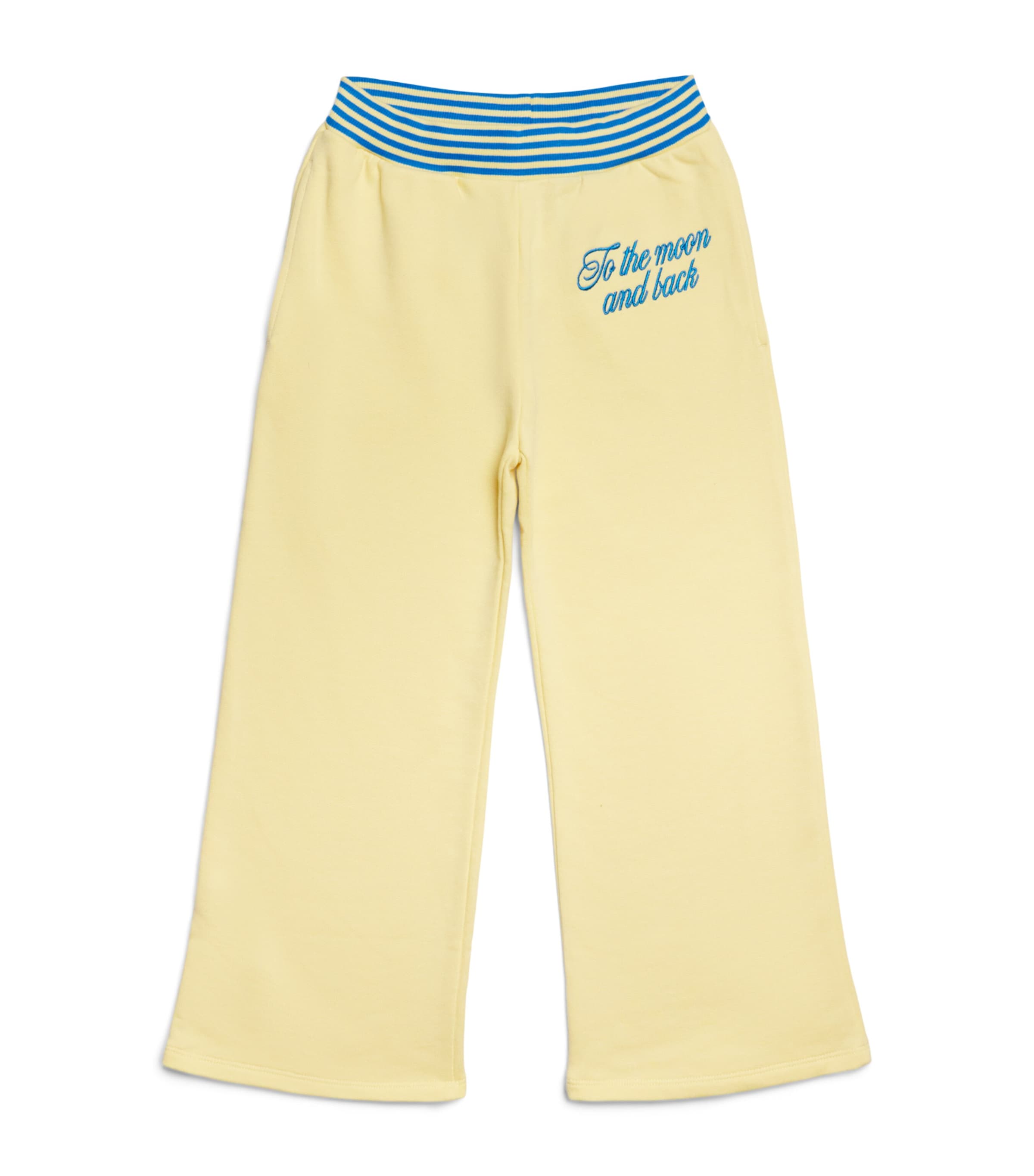 Mini Rodini Organic Cotton Embroidered Sweatpants (3-11 Years) Pink Image 1