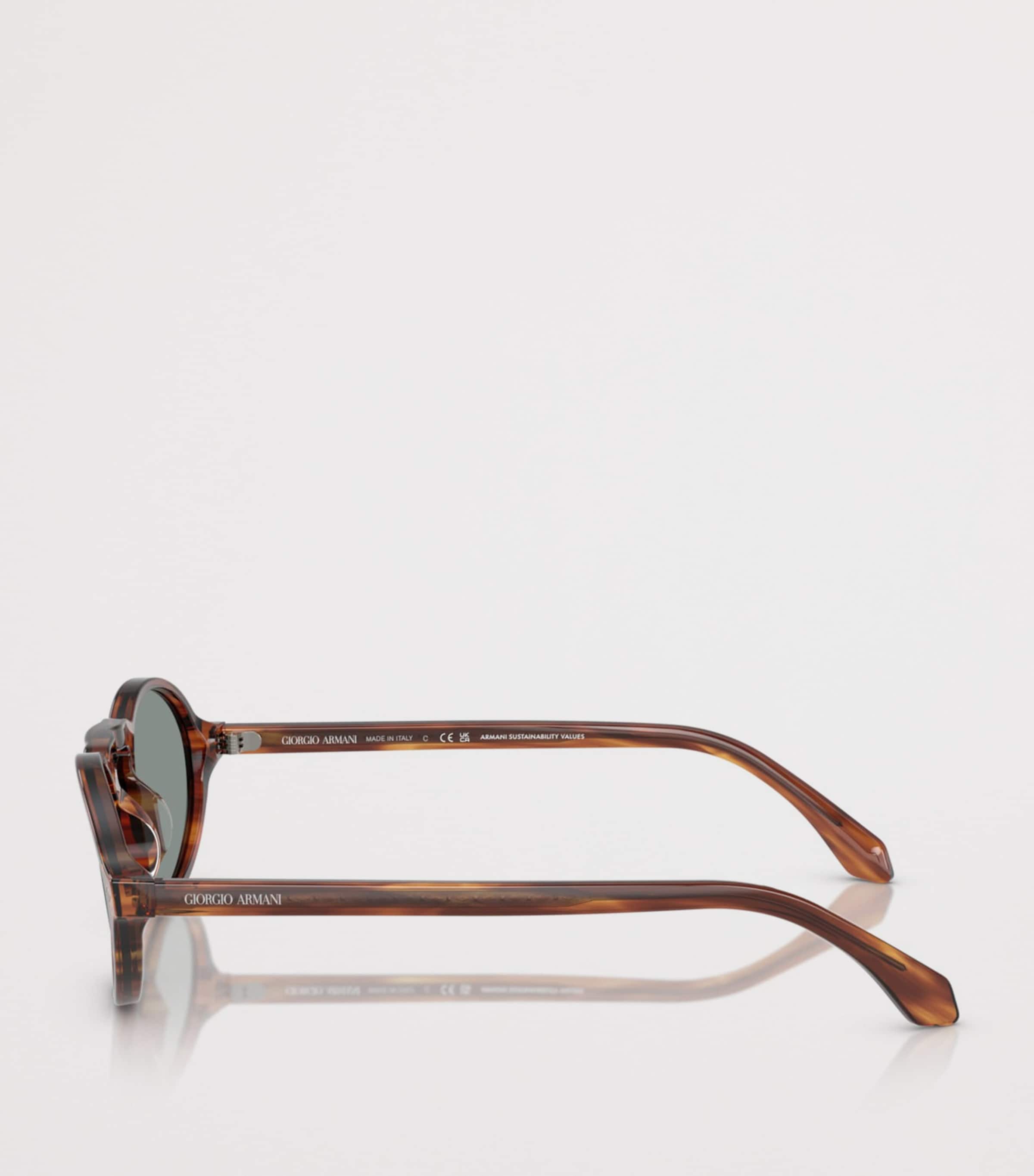 Giorgio Armani Tortoiseshell Oval Sunglasses Image 3