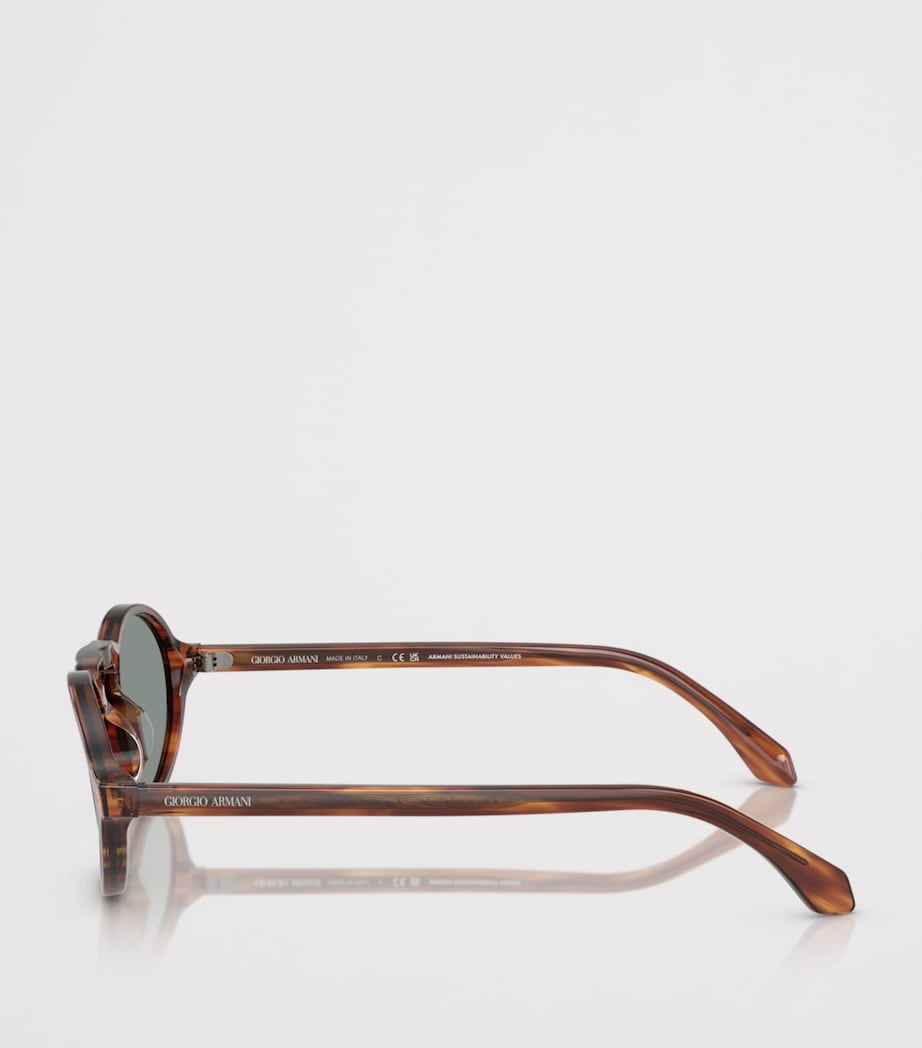 Giorgio Armani Tortoiseshell Oval Sunglasses Image 3