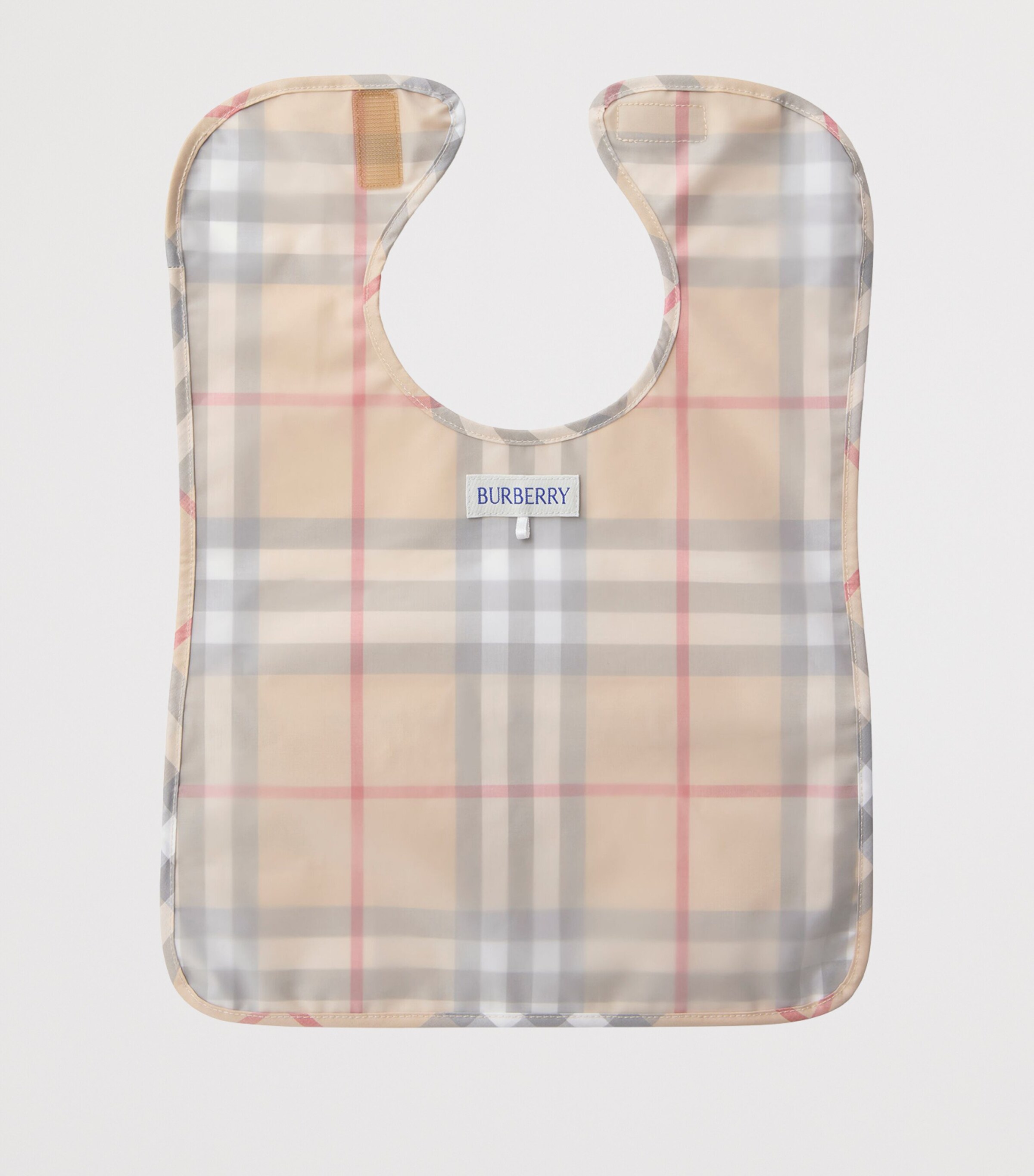 Burberry Kids Cotton Check Bib Pale Stone Ip Check Image 2