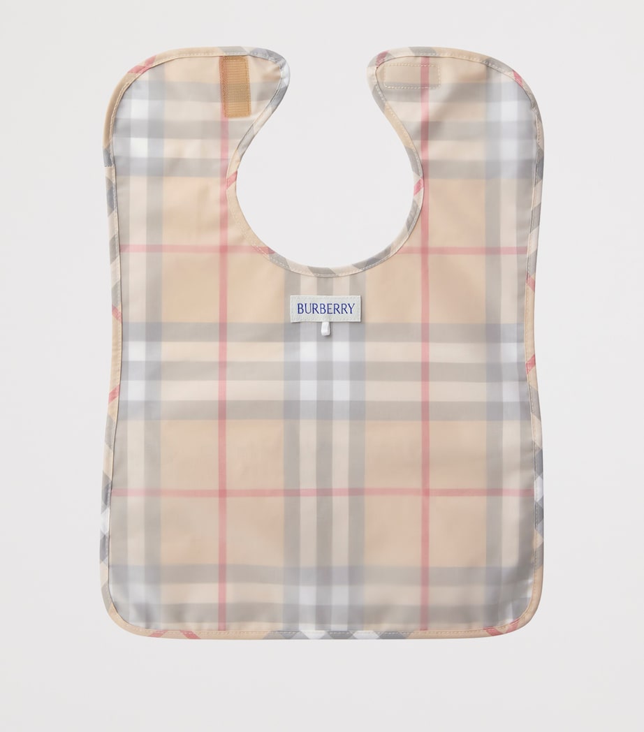 Burberry Kids Cotton Check Bib Pale Stone Ip Check Image 2