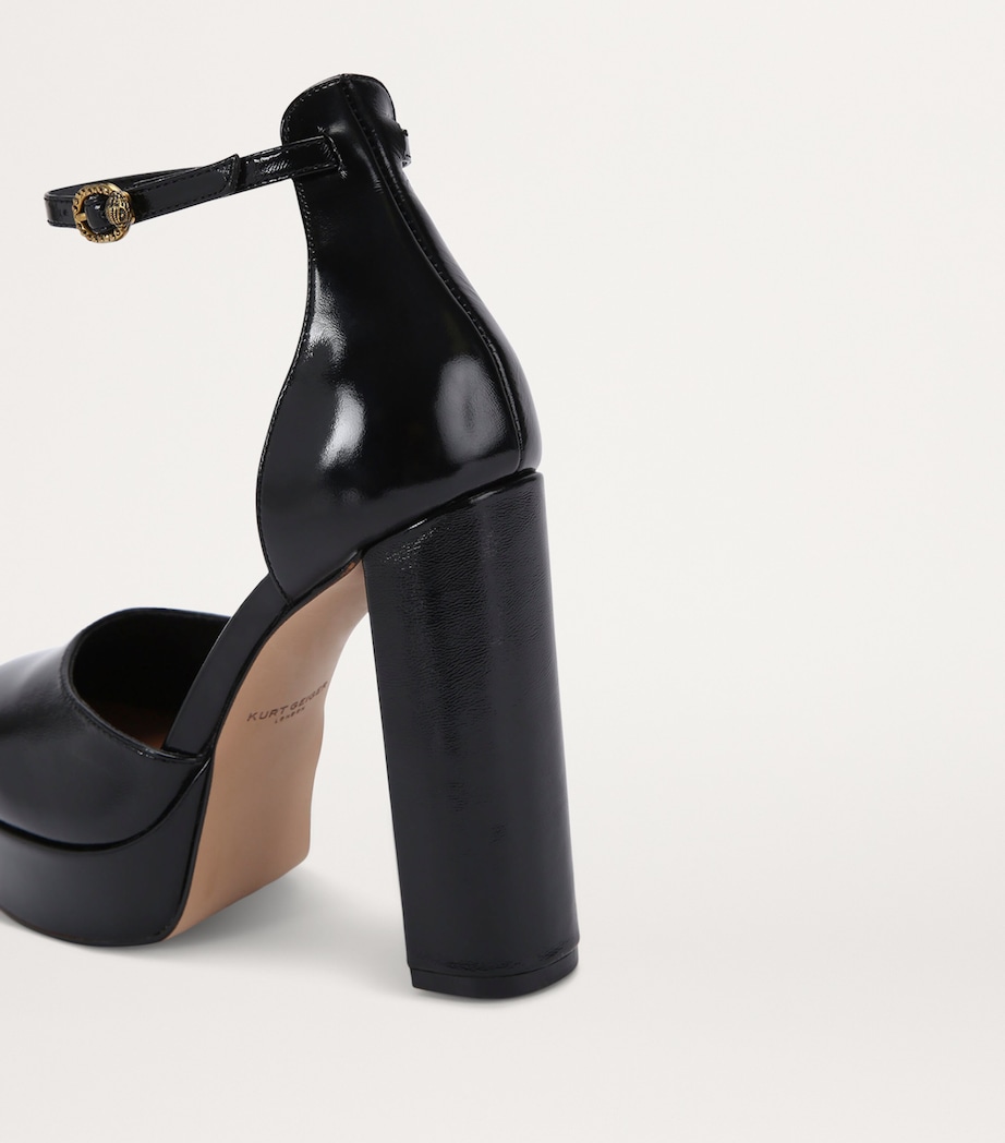 Kurt Geiger London Leather Shoreditch Platform Heels Black Image 2