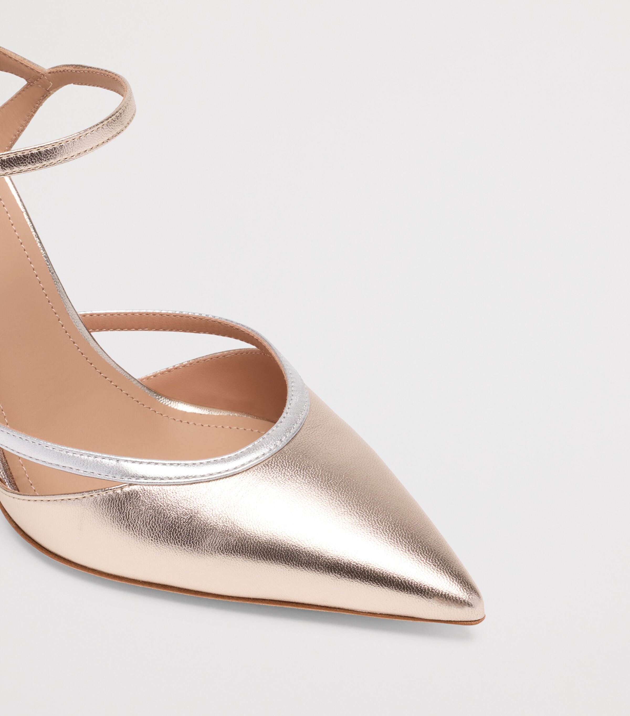 Malone Souliers Leather Yola Mules 90 Champagne Image 5