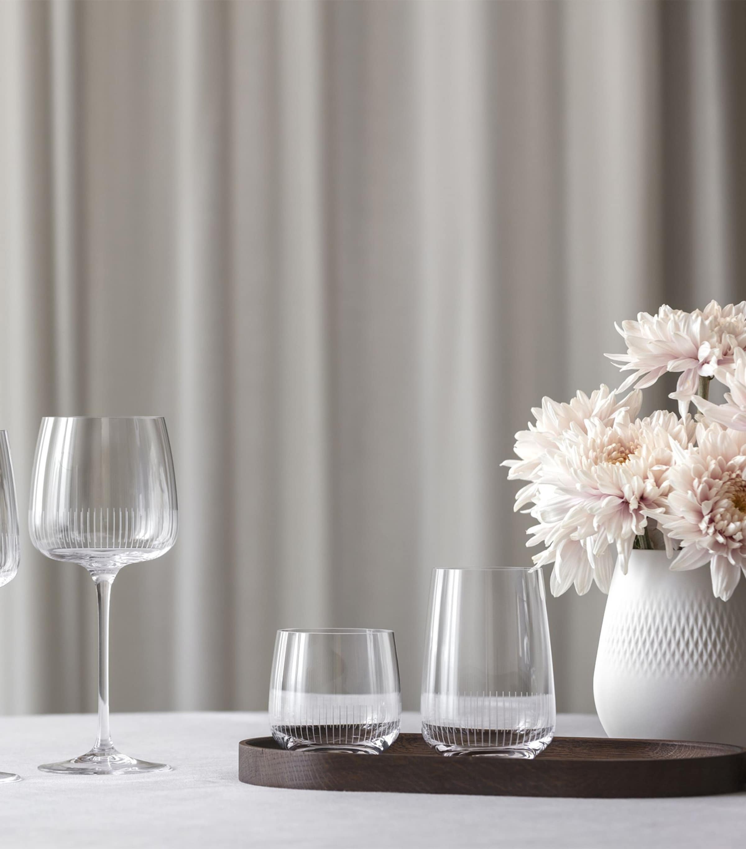 Set of 4 Crystal Afina Water Glasses (200ml) CLEAR Image 4