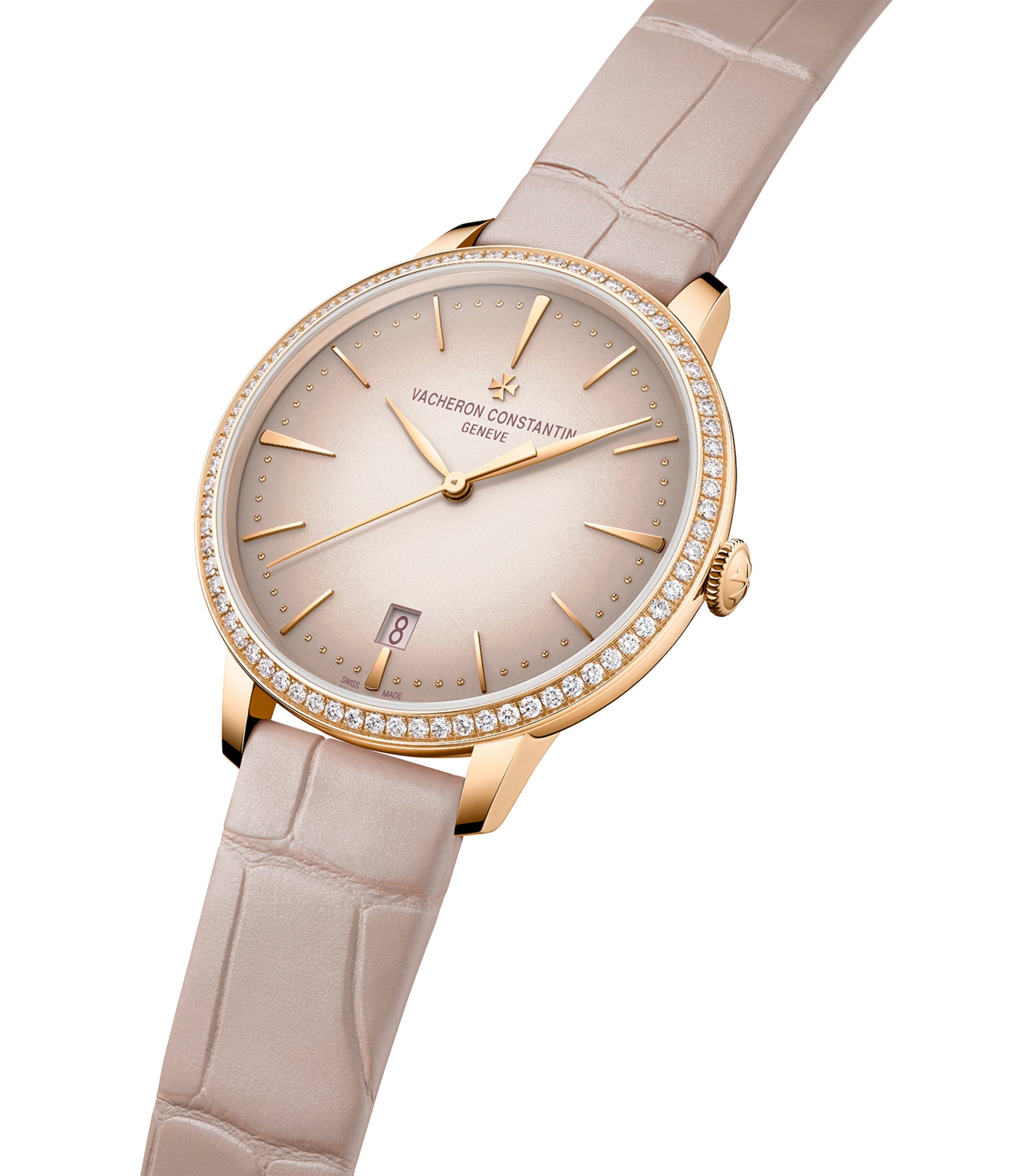 Rose Gold and Diamond Patrimony Self-Winding Watch 36.5mm ROSE GOLD Image 3