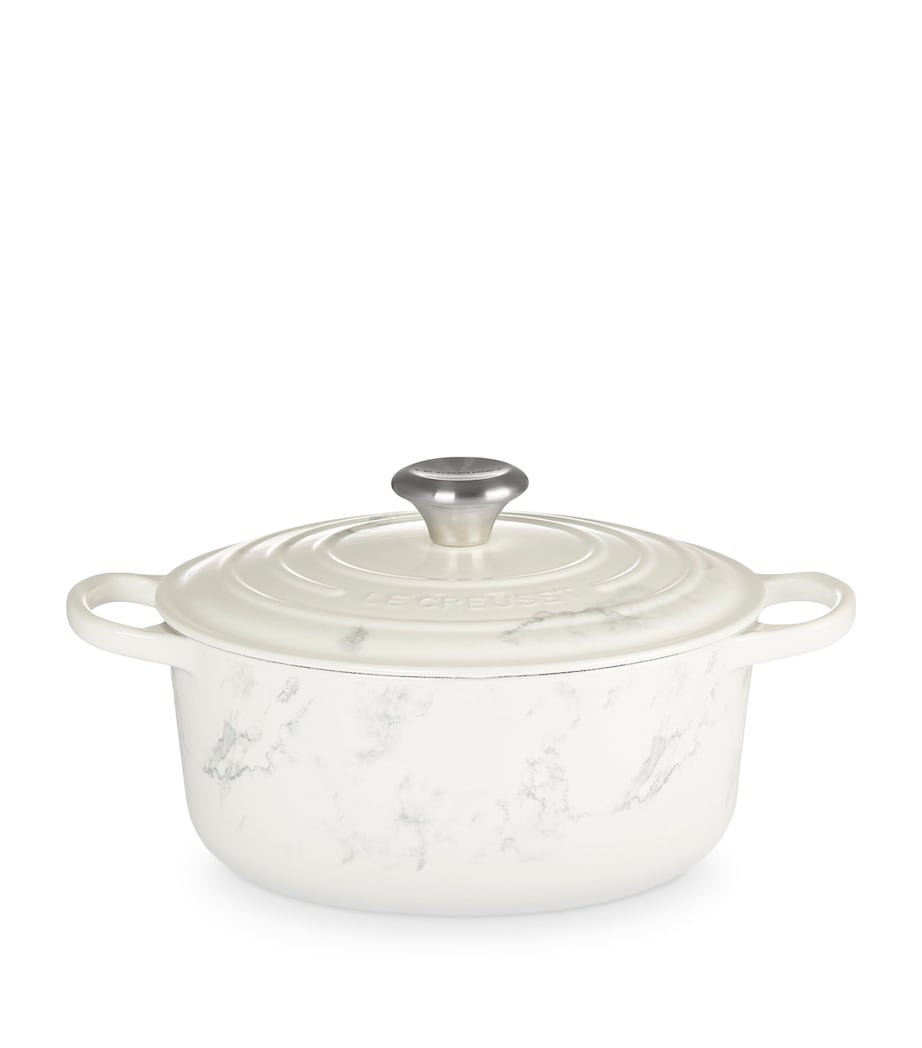 Cast Iron Round Casserole Dish (24cm) MARBLE Image 4