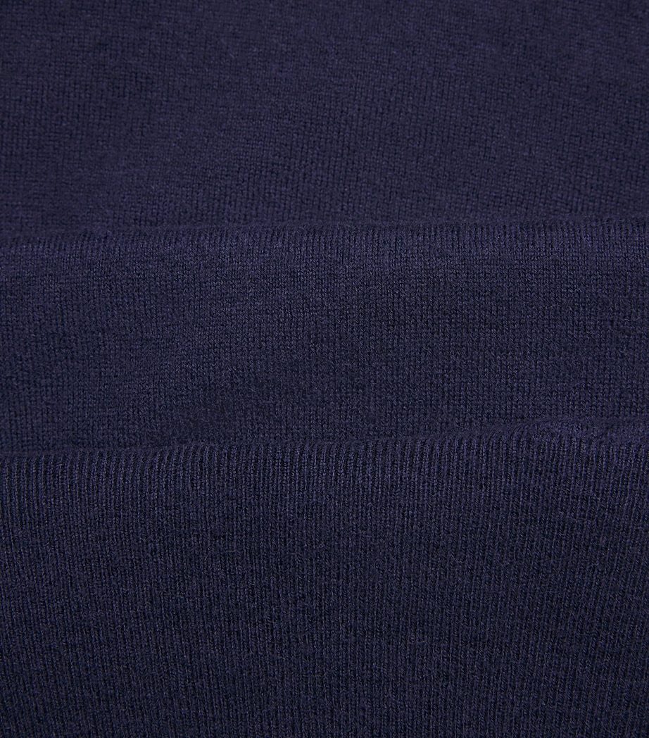 Cashmere Short-Sleeve Sweater NAVY Image 5