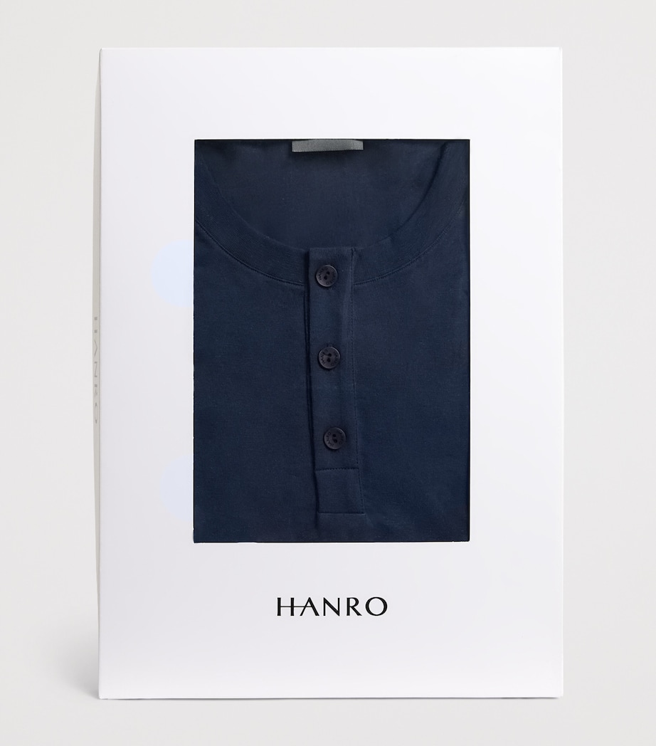 Cotton Night & Day Living Henley Shirt 1610 DEEP NAVY Image 6
