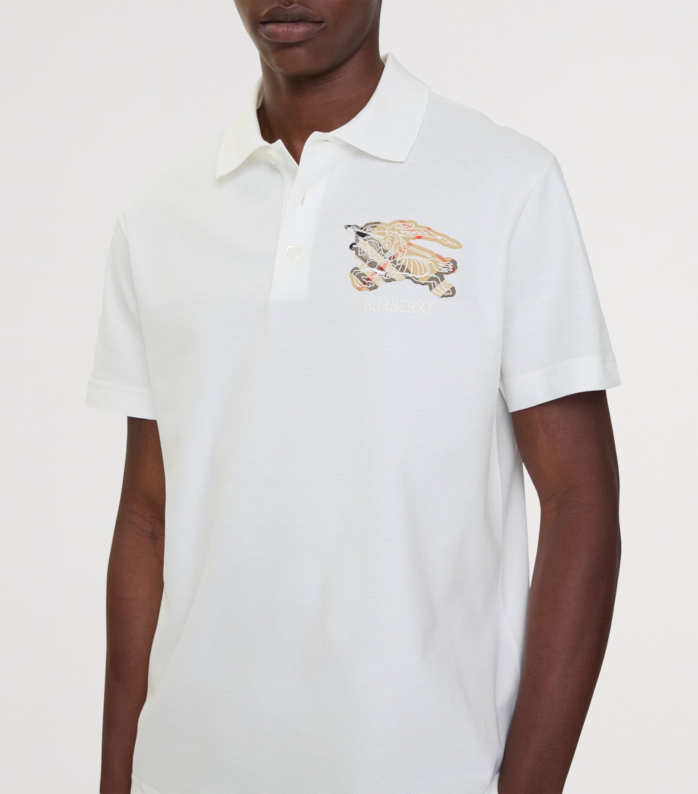 Cotton Check-EKD Polo Shirt CHALK Image 3