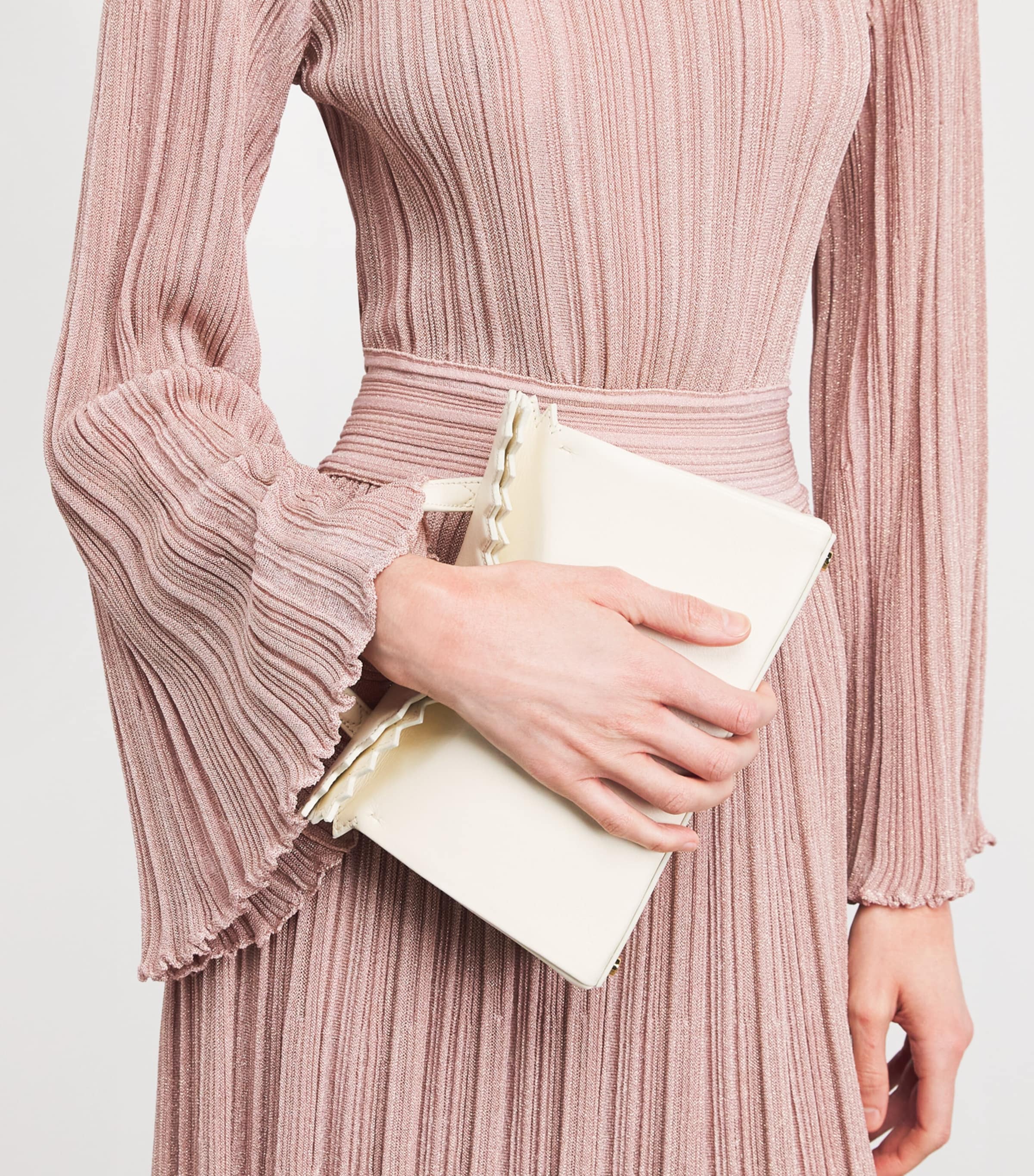 VALENTI Womens Knit Metallic Maxi Dress Candy Pink Image 5