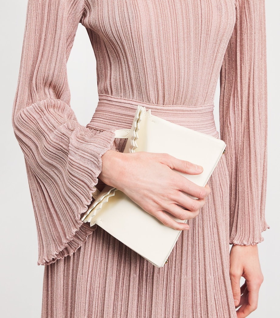 VALENTI Womens Knit Metallic Maxi Dress Candy Pink Image 5