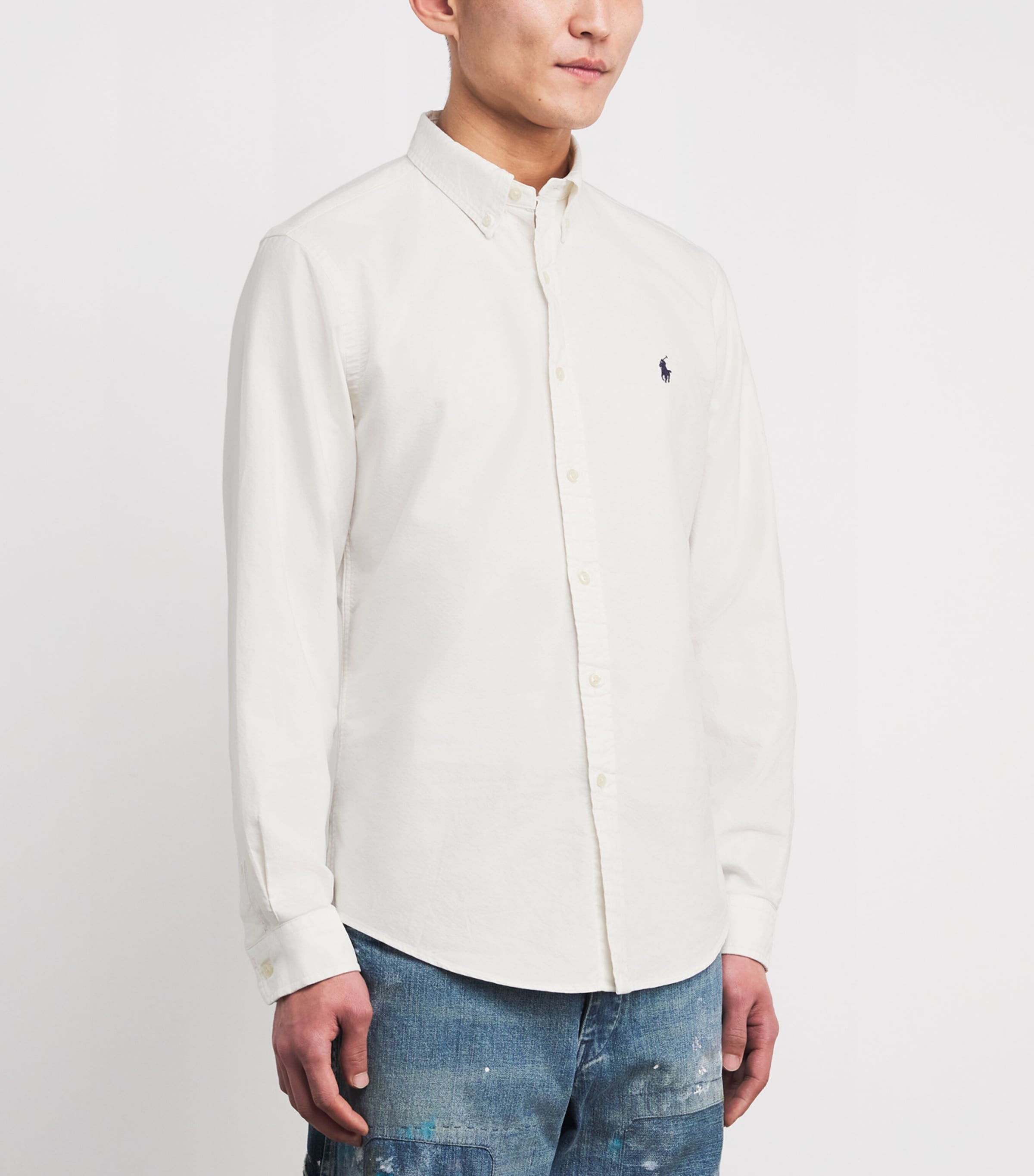 Polo Ralph Lauren Mens Cotton Polo Pony Shirt White Image 3