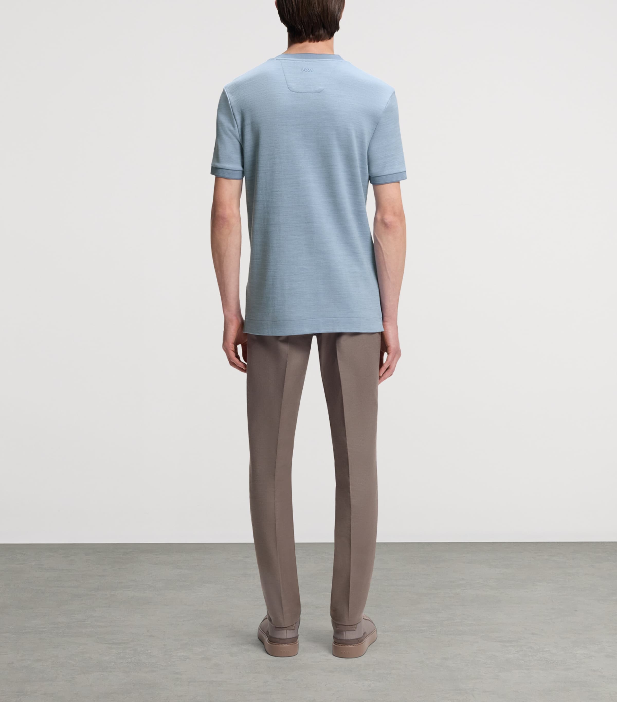 BOSS Mens x Aston Martin Cotton-Wool T-Shirt Image 3