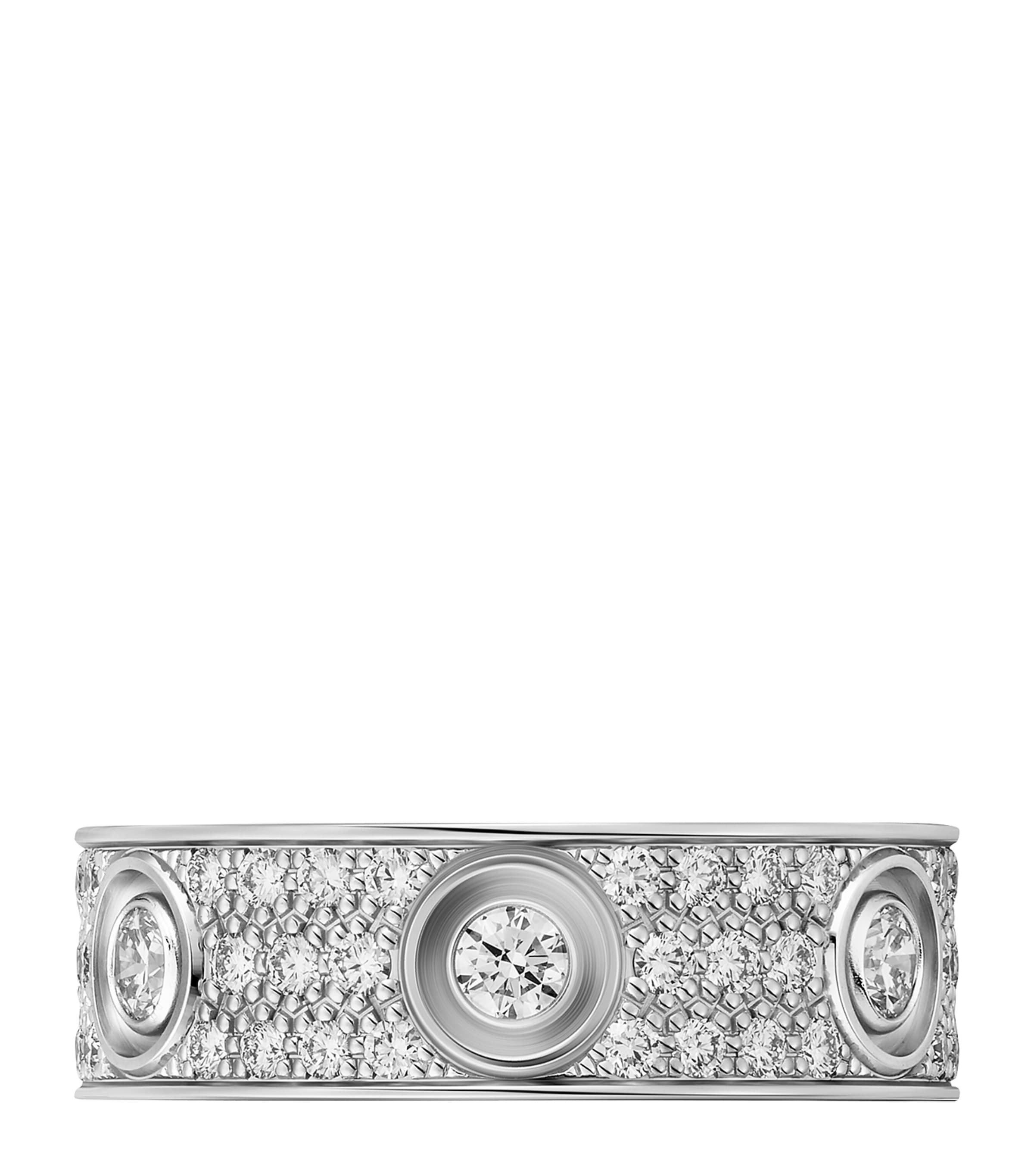 White Gold and Diamond LOVE Ring MULTI Image 3