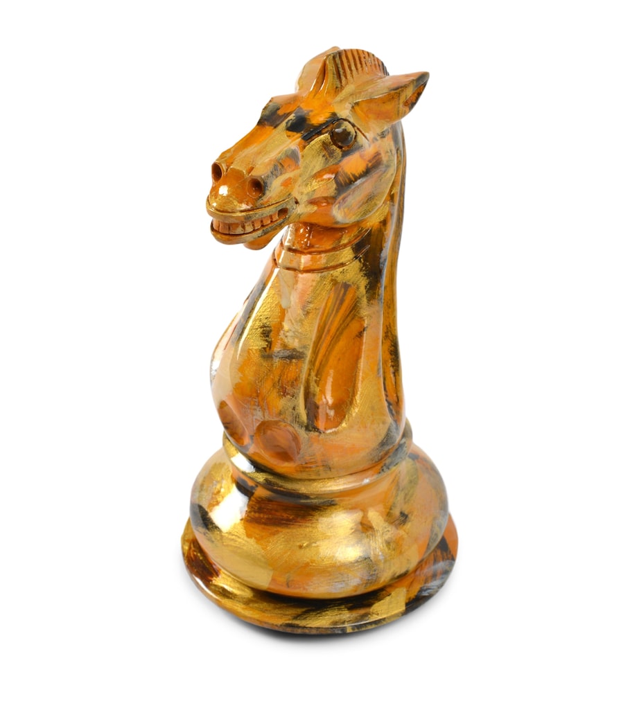 x Olivia Pilling Knight Chess Ornament (15cm) GOLD Image 1