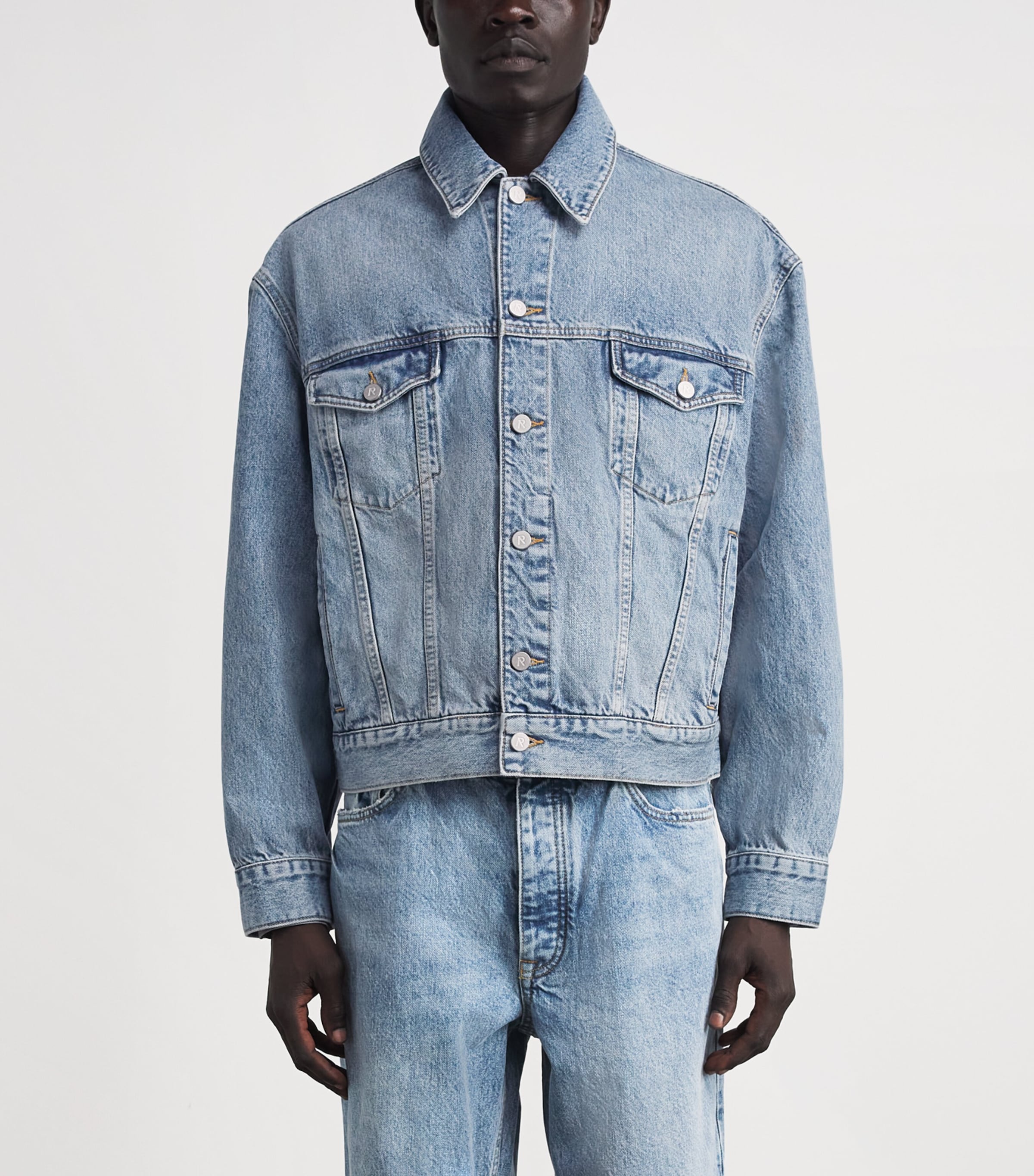 Represent Mens Denim Trucker Jacket Authentic Blue Image 4