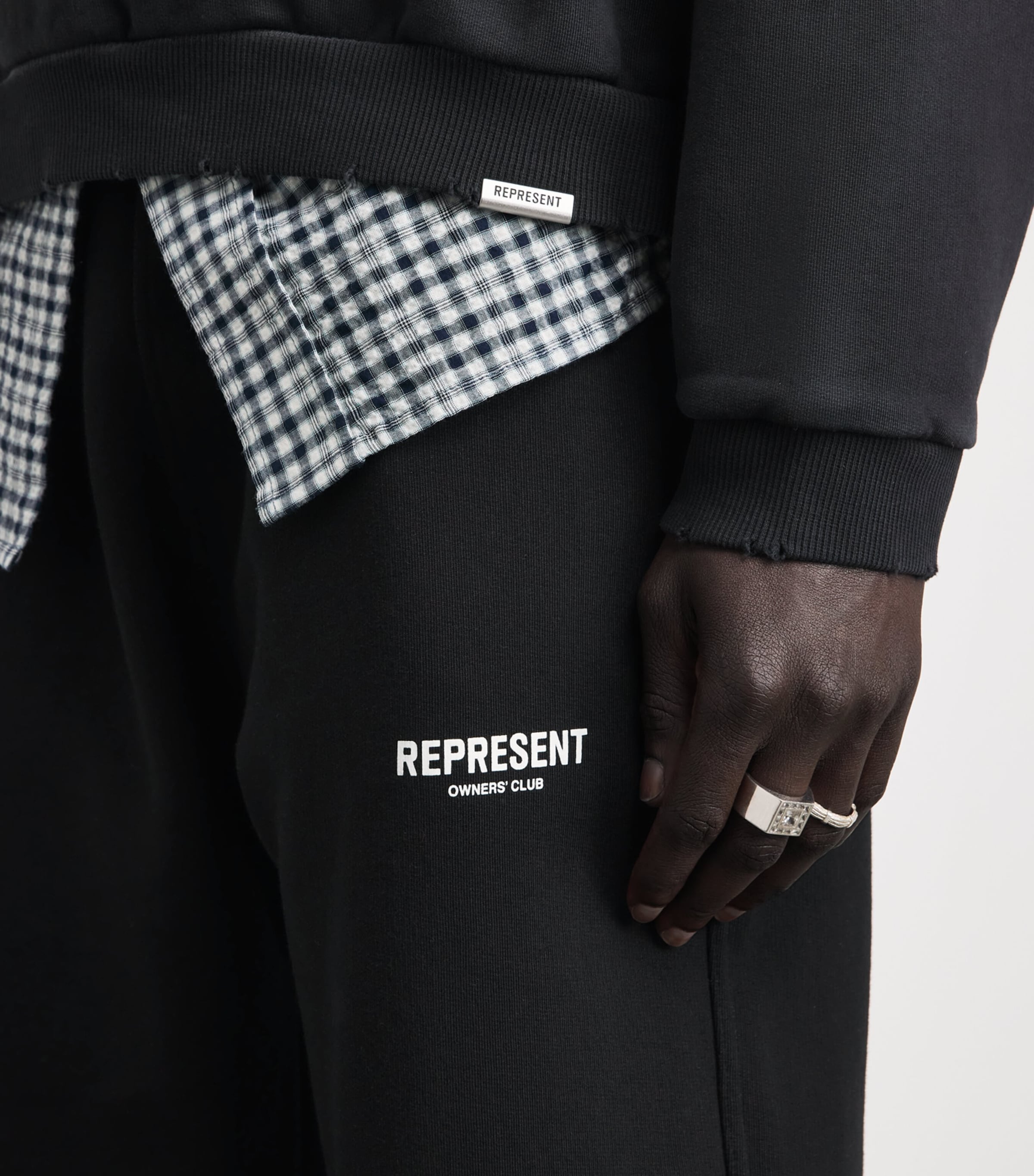 Represent Mens Cotton Owners Club Sweatpants Black Image 3