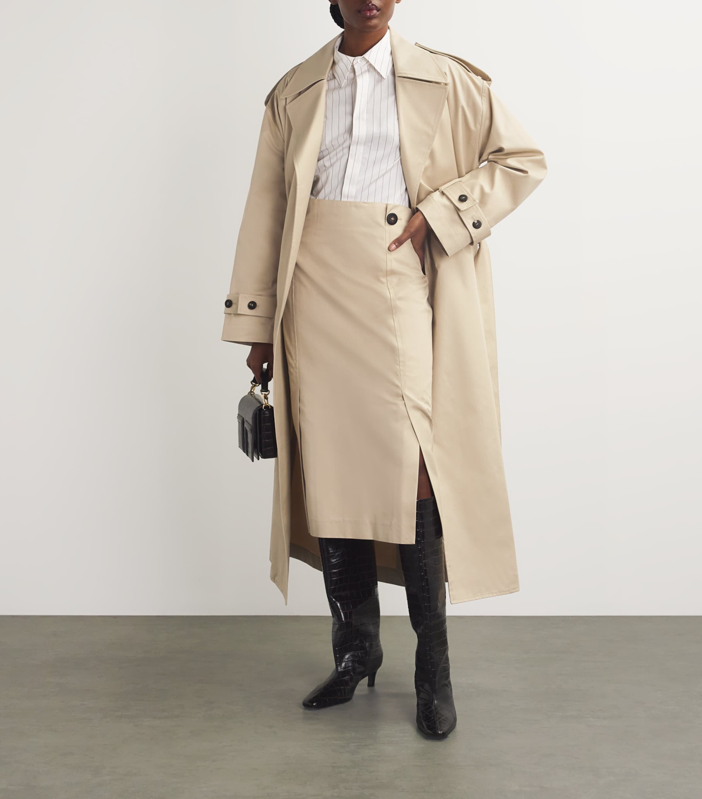 Gabardine Midi Skirt 800 CAMEL Image 2