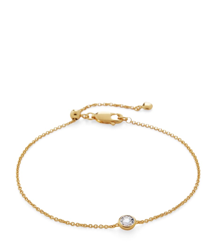 Gold Vermeil and Diamond Essentials Solitaire Chain Bracelet 18K GOLD VERMEIL Image 1
