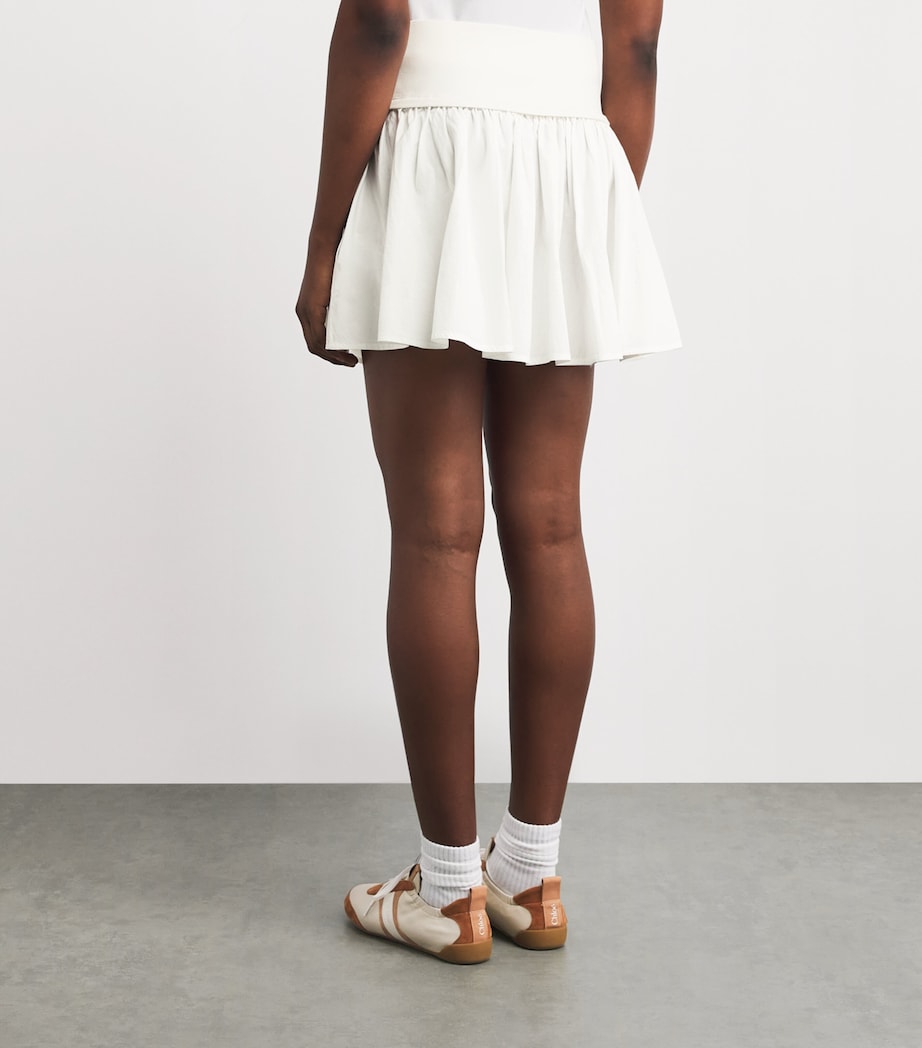 Polo Ralph Lauren Womens Cotton Flounce Mini Skirt White Image 5