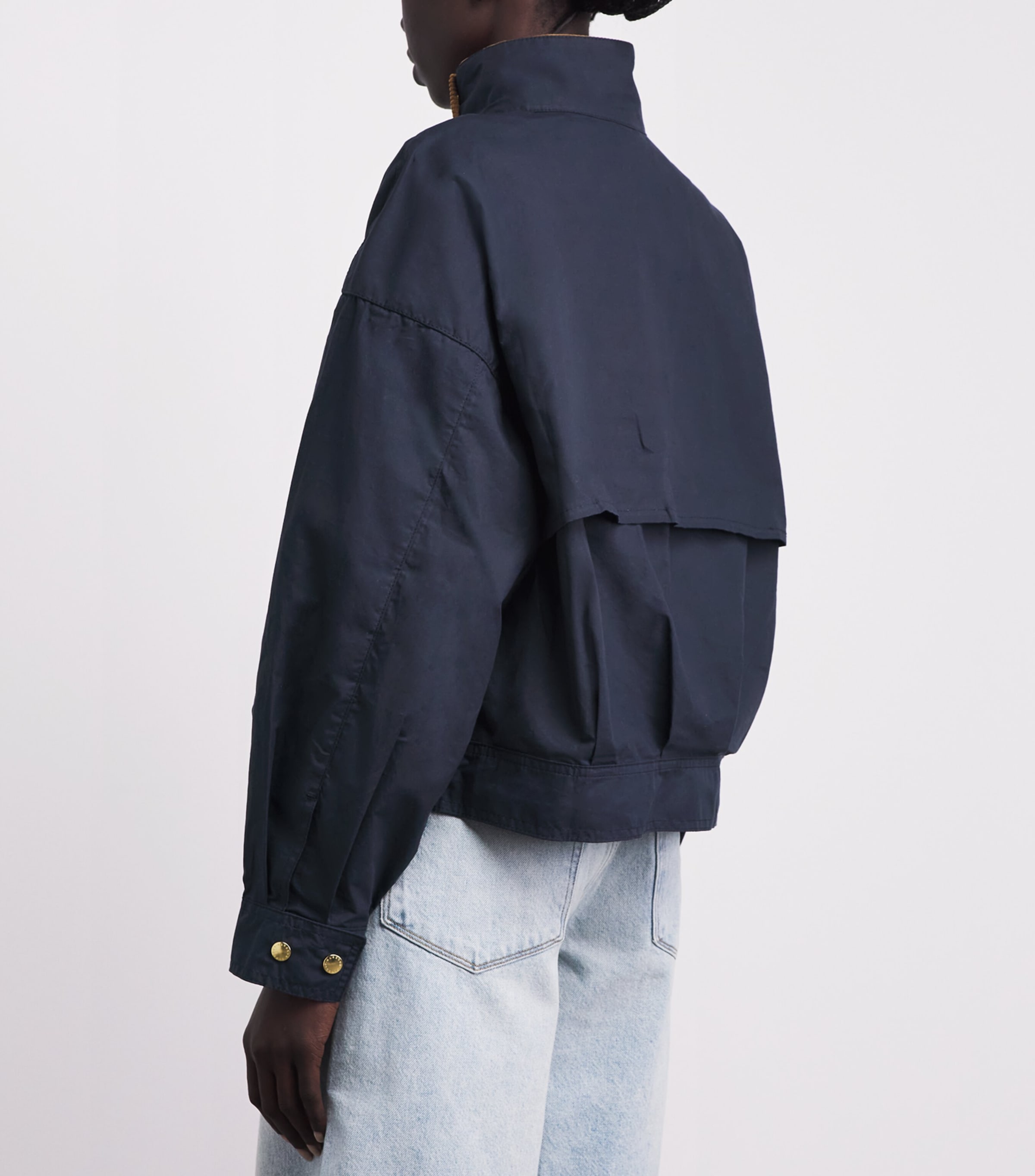 Barbour Womens Blackthorn Jacket Vulcan Navy/beige Ta Image 5