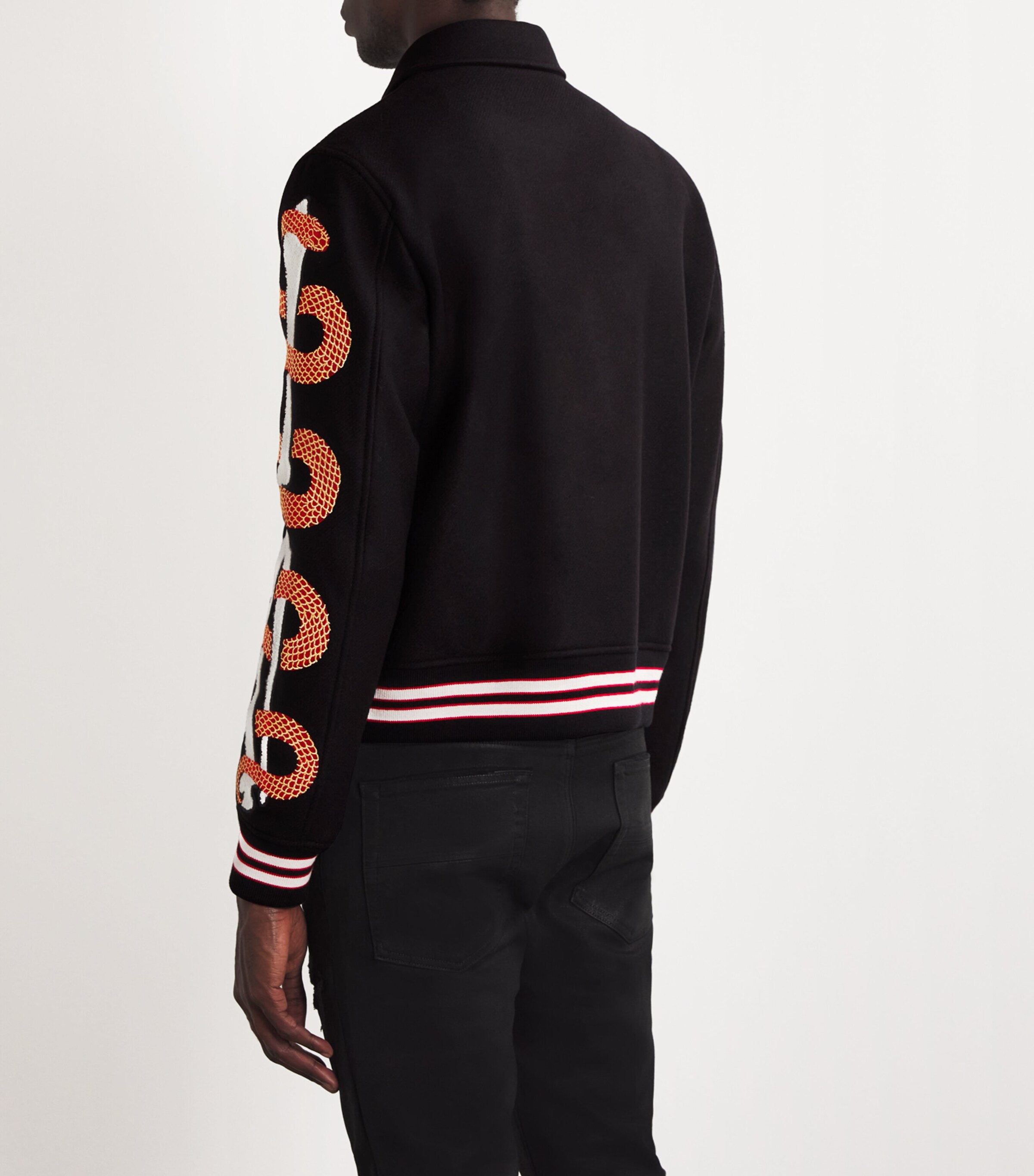 Bones Bomber Jacket BLACK Image 4