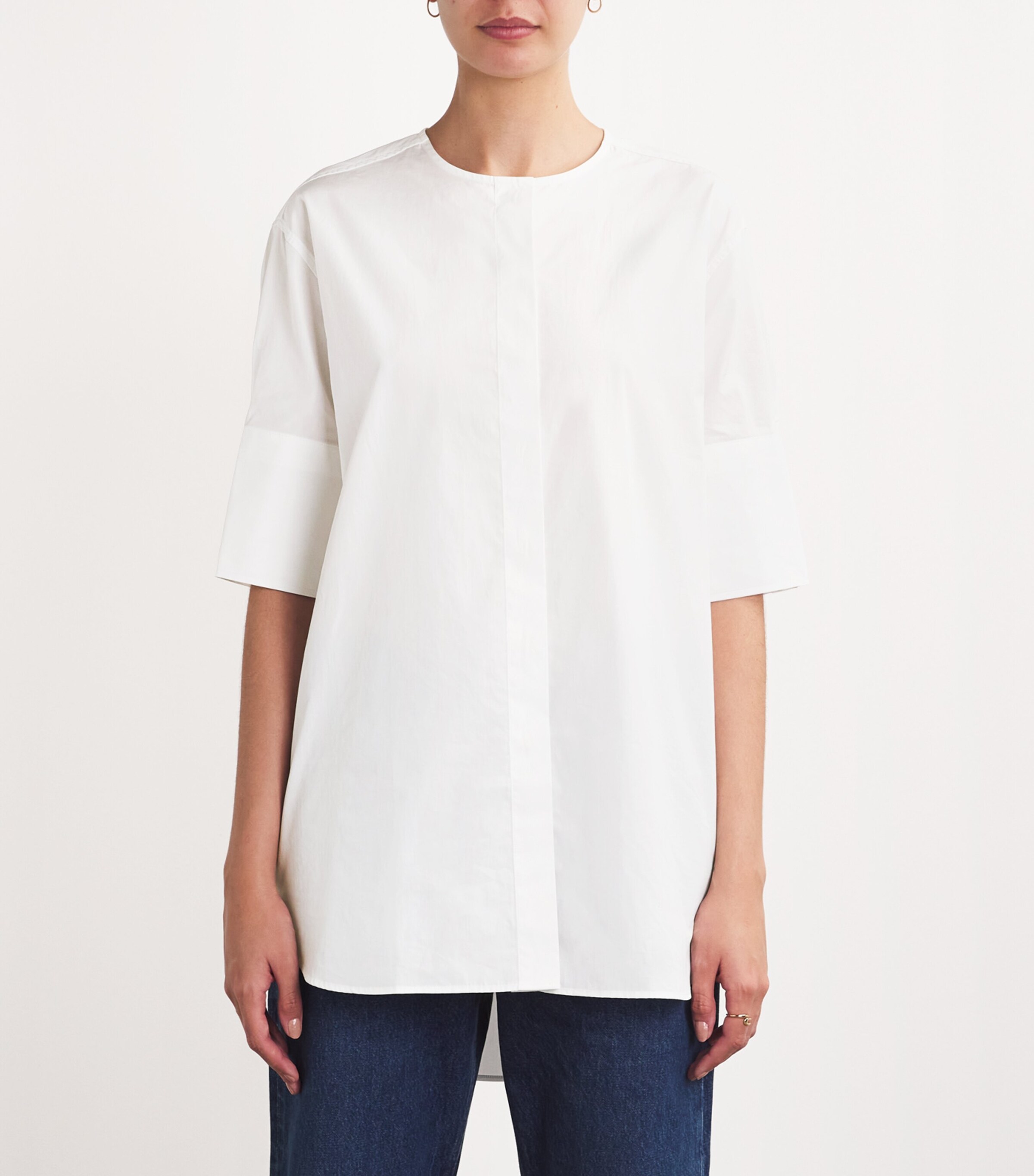 FRAME Womens Cotton Sunday Shirt White Image 3