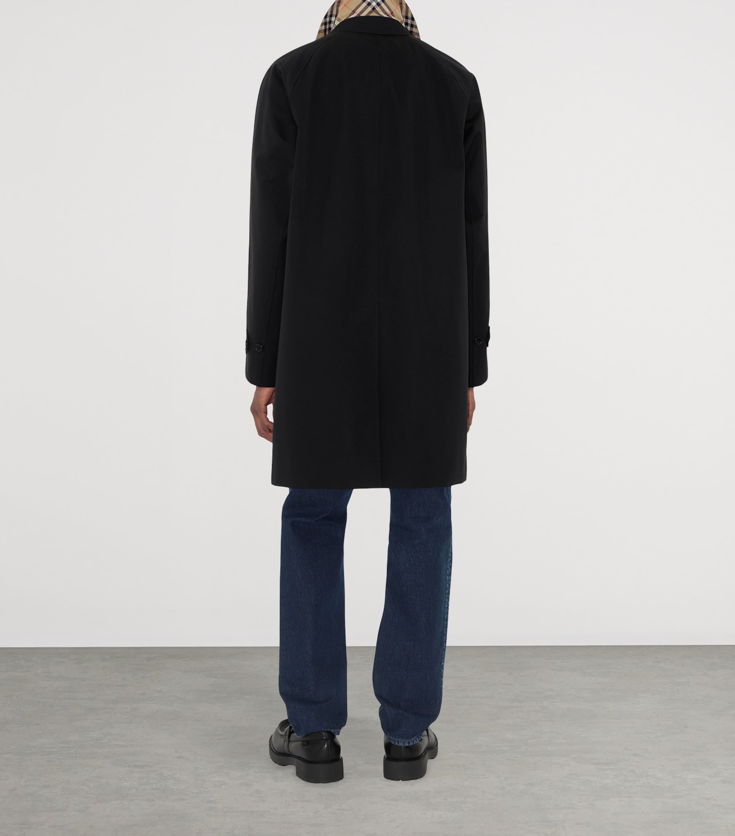 Cotton Camden Heritage Mid-Length Car Coat BLACK Image 4