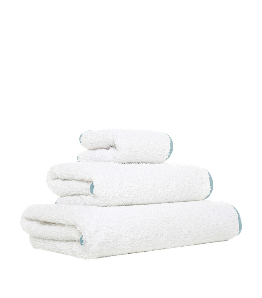 Egyptian Cotton Portobello Bath Towel (70cm x 140cm) WHITE/SEAMIST Image 3